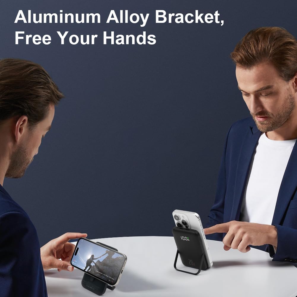 Batterie Externe, Power Bank 5000mAh, Magnétique Sans Fil Charge Rapide