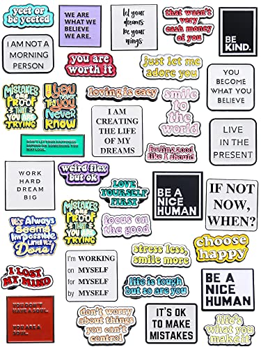 Kajaia 35 Pcs Enamel Pins Bulk Lapel Pin Alloy Brooches Pins Backpack Badges Brooch for Friends Clothing Decor