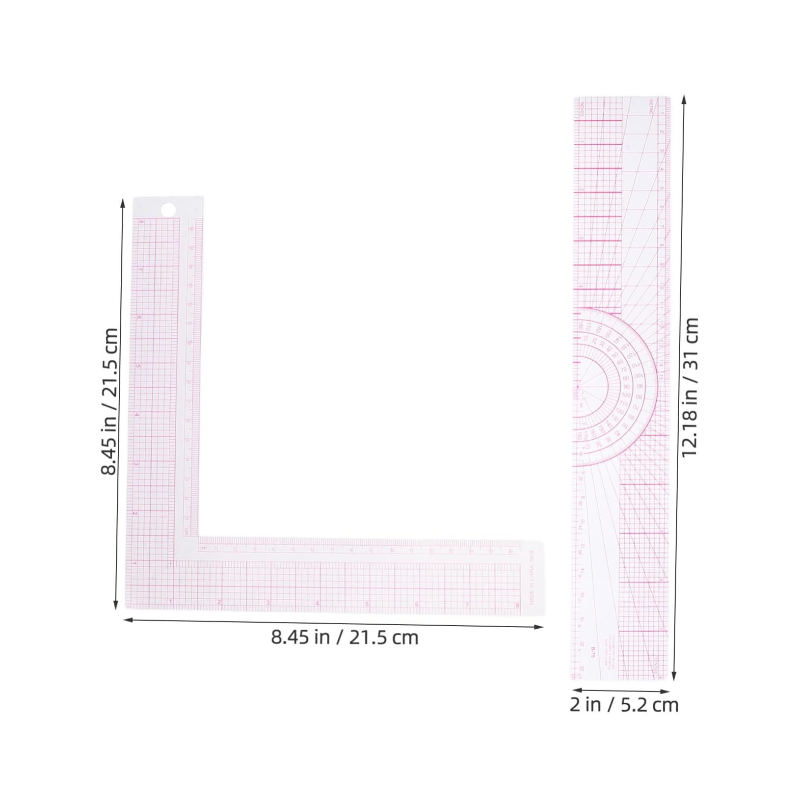 Cucito Multifunzione per Righello Curva Francese Trasparente per Taglio Preciso Strumenti Professionali per e Design Moda