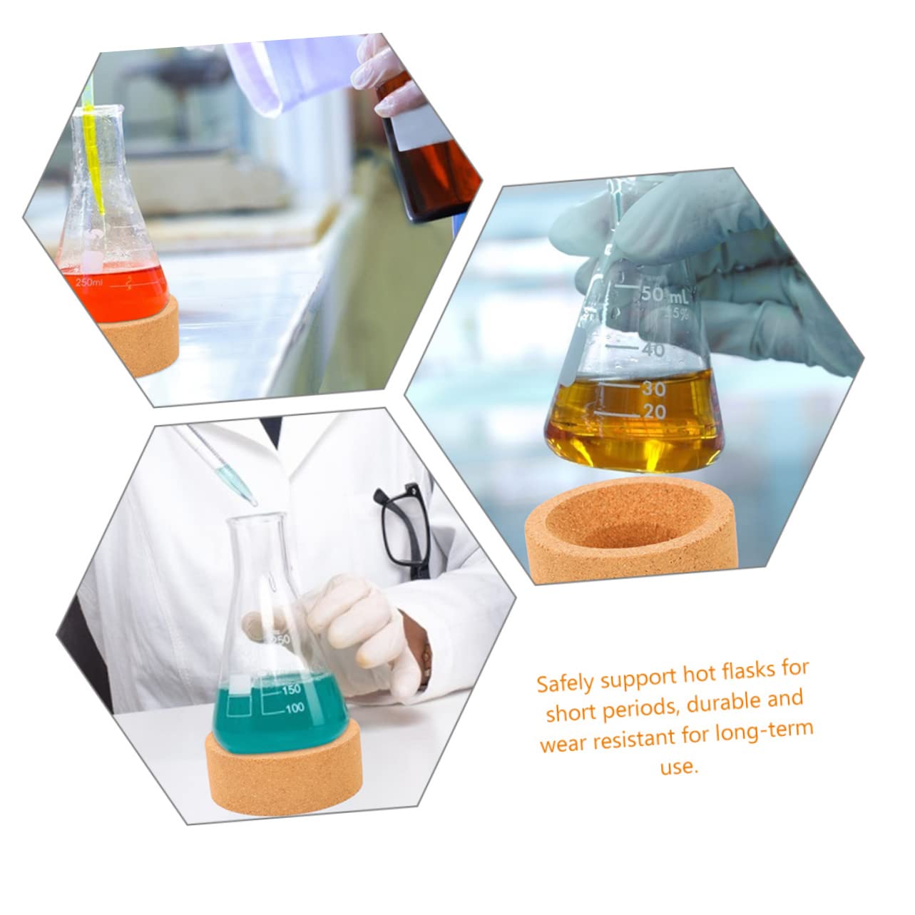 NAMOARLY Flask Holder Round Bottom Flask Lab Flask Base Round Flask Experimental Flask Stands Flask Seat Science Experiment Supplies Chemistry Flask Support Lab Stands Ring Stand Cork