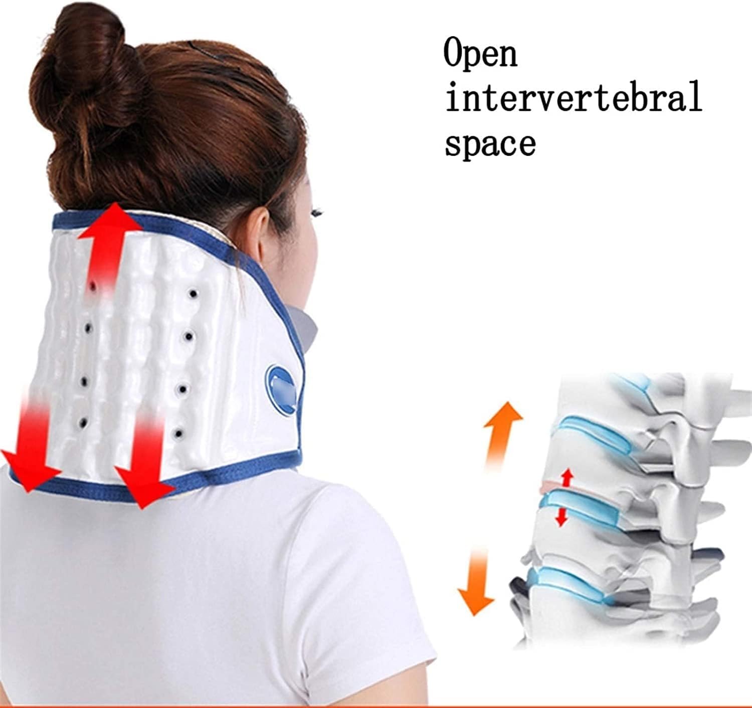 Dispositivo di trazione cervicale per il collo, barella domestica per supporto cervicale e protezione della colonna vertebrale, protezione per il collo per alleviare il dolore e regolare