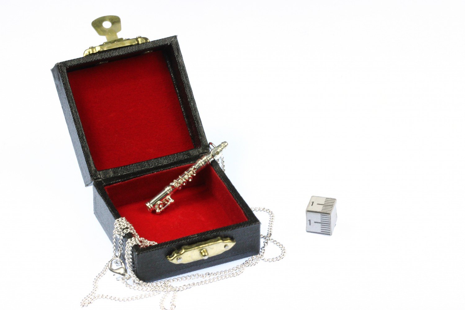Miniblings Flauto flautista Collana - Fatto a Mano Gioielli Lunghezza I Pendente: 60cm - Fascia d'Argento Orchestra 4 cm + Box