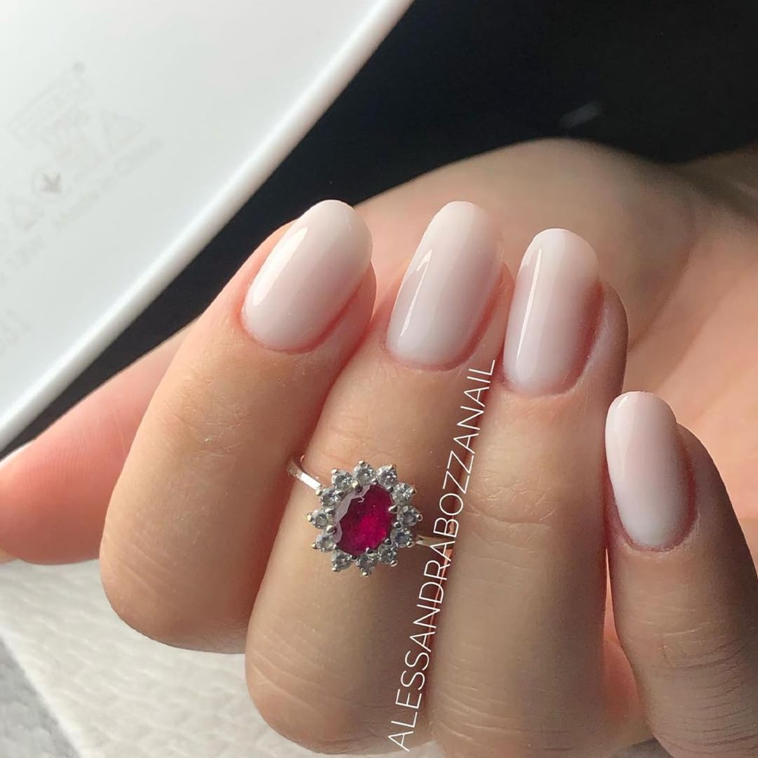 NAILFOR Base Fiber 12ml – Base Semipermanente Gel Rinforzante per Unghie, Smalto Gel UV LED Professionale per Ricostruzione, Alta Adesione e Resistenza (Milky)