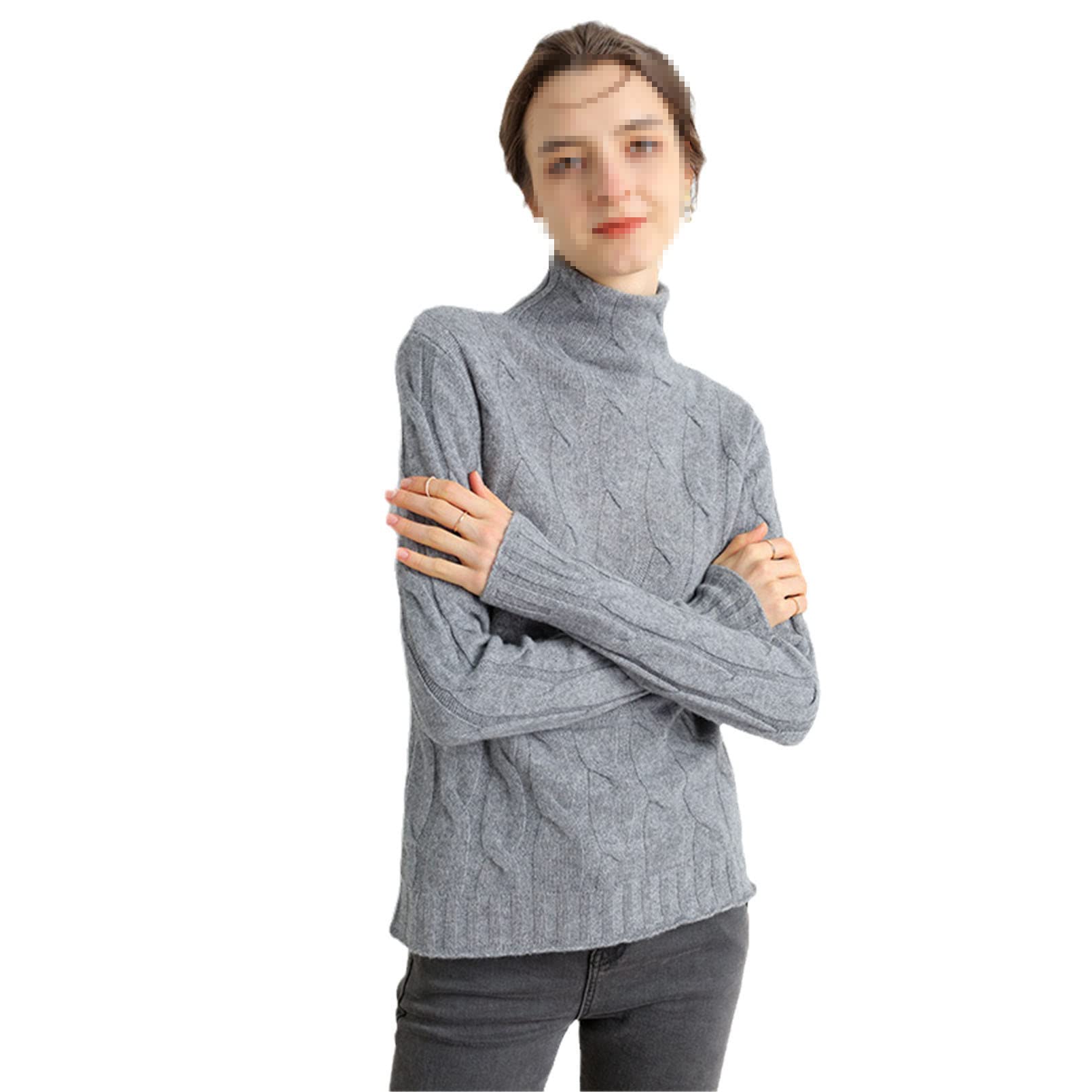 Damskie swetry z dzianiny sweter moda golf ciepły damski 100% wełna kaszmirowy sweter
