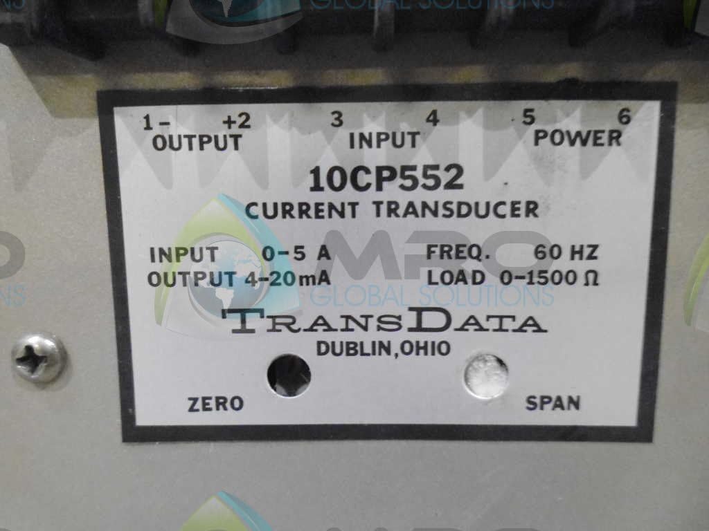 10CP552 Current 1 Element 4-20mA Output Transducer 5 Fullscale Calibrating Amps with Calibration Certificate