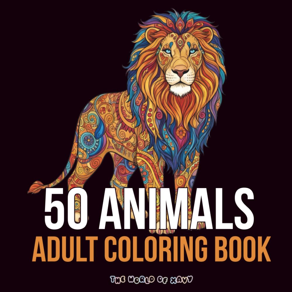 50 Fantasy Animals Coloring Book for Adults: A Relaxing Adult Coloring Book with Mythical Creatures, Enchanted Beasts, Magical Patterns, and Stress-Relief Designs (Enchanted Beasts Coloring Series)