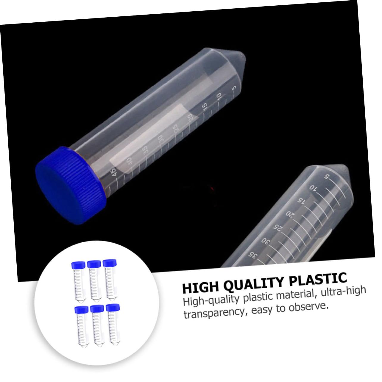 50 pezzi Tubetti Centrifughi Vite Graduato per Esperimenti Scientifici Plastica Resistente e Sigillo Tenuta per Misurazioni Precise e Conservazione Campioni Colore Colore Casuale