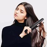 Cordless Hair Straightener and Curler 2 in 1, Portable Flat Iron for Hair, Fast Heating Flat Iron, Adjustable Temperature, Type-C Rechargeable, Mini for Travel(Grey)