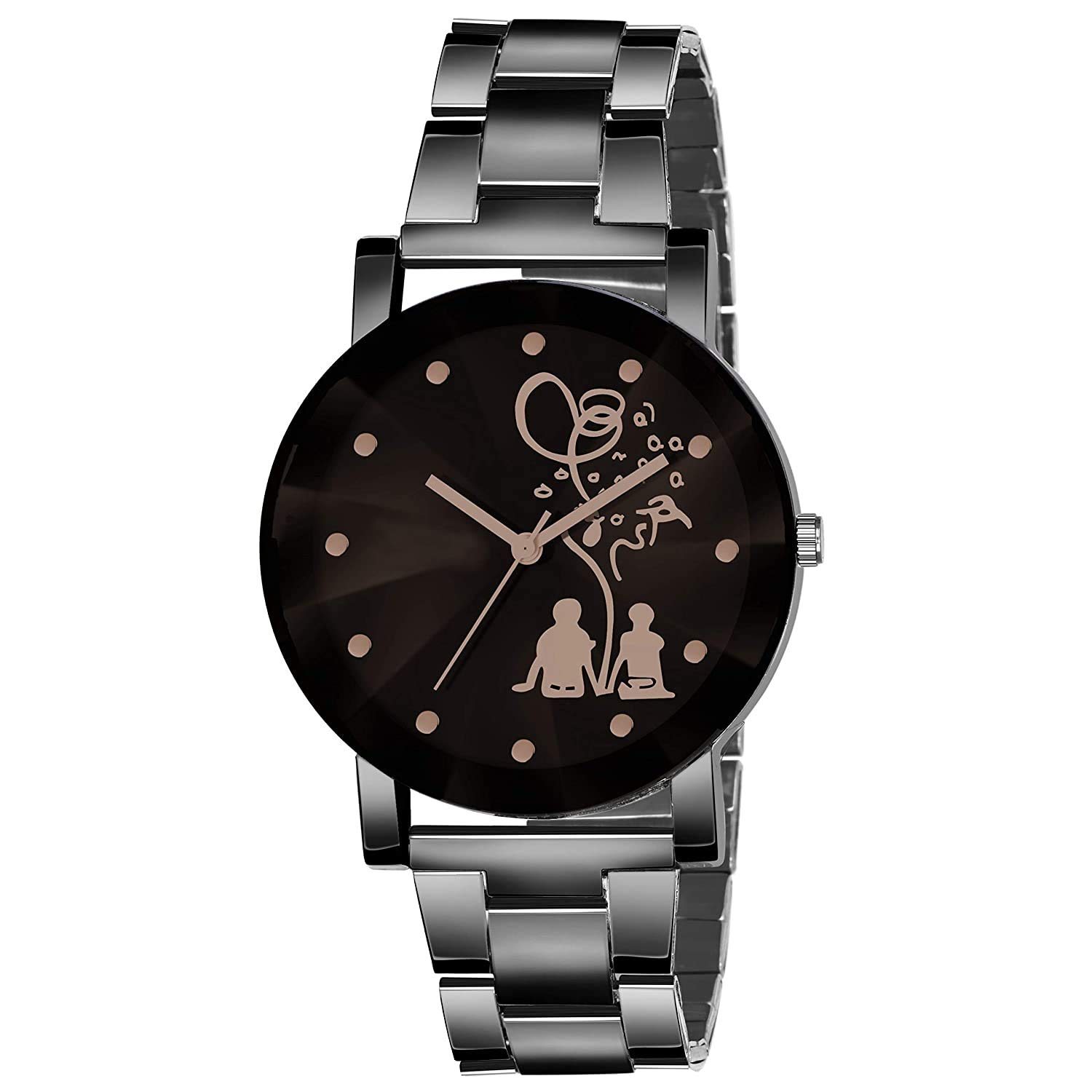 ZUPERIA Analog Couples Black Dial Watch for Boys/Girls/Men/Women/Valentine Gifts. (B08GSQHC3F) Amazon Price History, Amazon Price Tracker