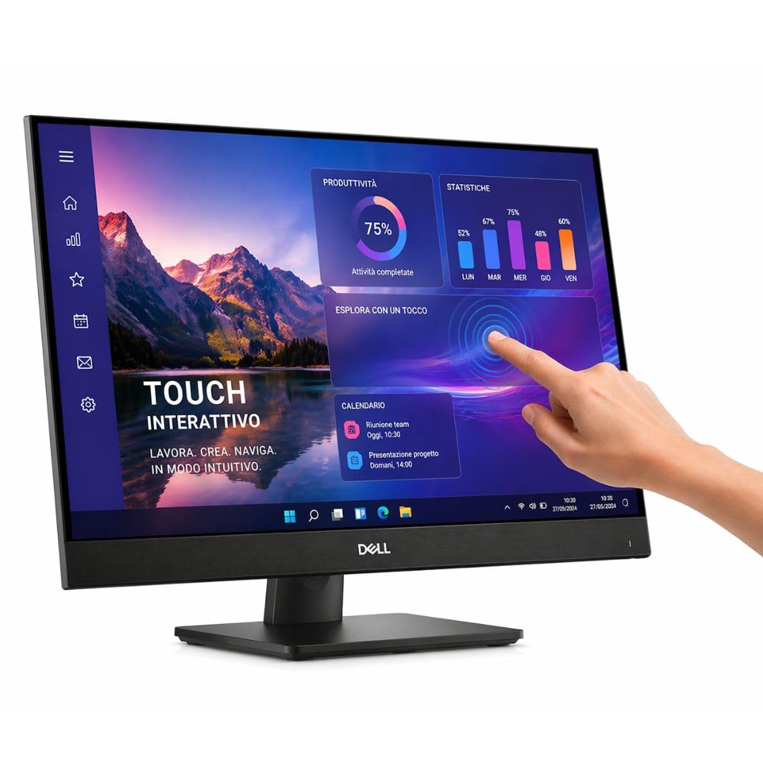 Dell Optiplex 7470 All-in-One Touch 23.8" Full HD |CPU i5-8500 | 16GB RAM | SSD 256GB NVMe | WiFi | Webcam Pop-Up | Windows 11 Pro | PC Desktop (Ricondizionato)
