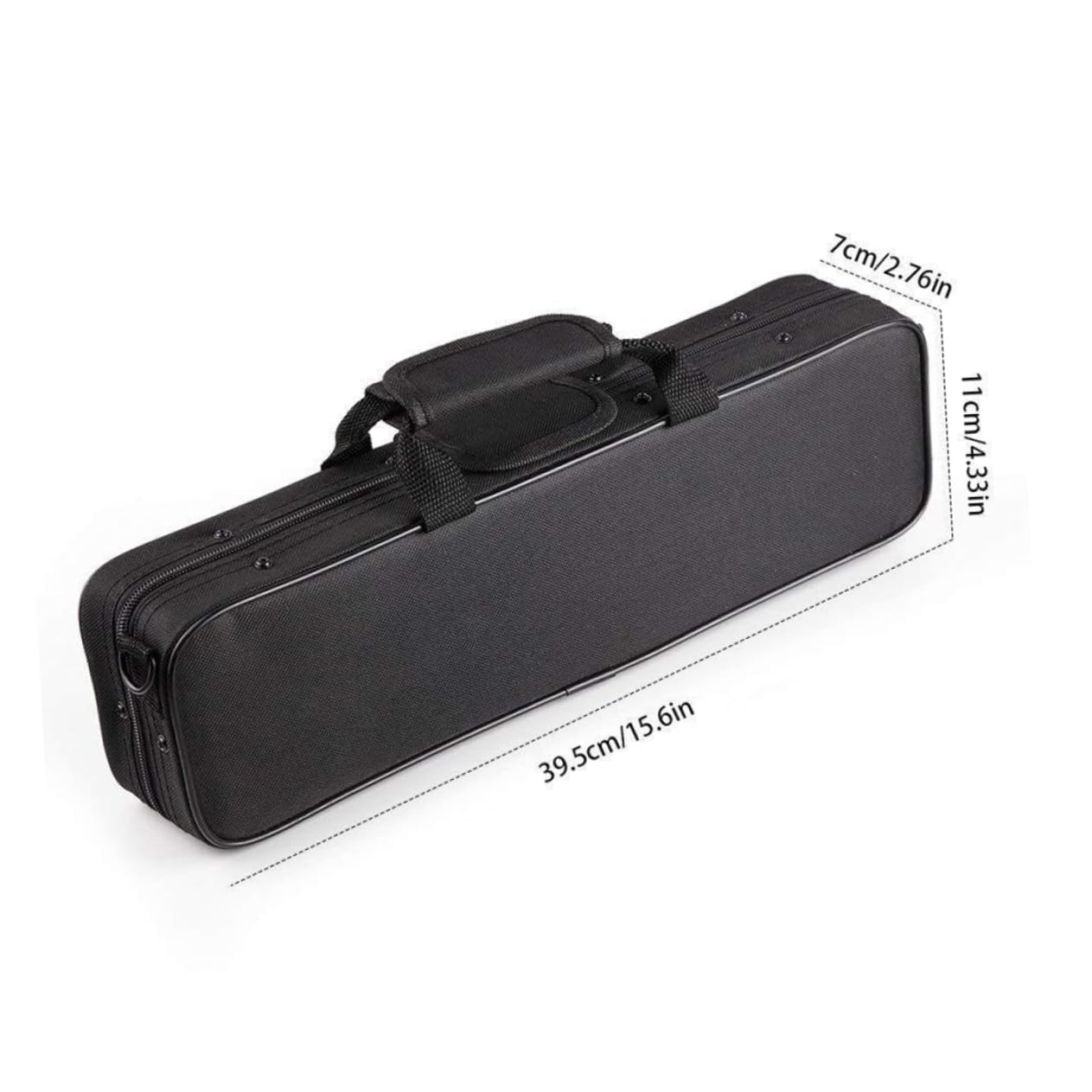 Hemoton Flute Case Hard Shell for Flutes 16-hole Flute c Case Padded Flute Carry Bag