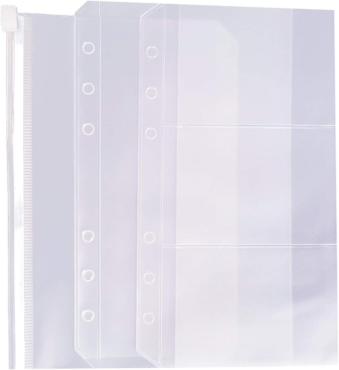 Chris.W A6 Refills Paper, 3 Pack 40 Sheets A6 Colorful Ruled Binder Paper, 3 Pcs Binder Pockets, 1 Page Marker - 6 Hole Notebook Inserts for 6 Ring Refillable A6 Binder Notebook Planner