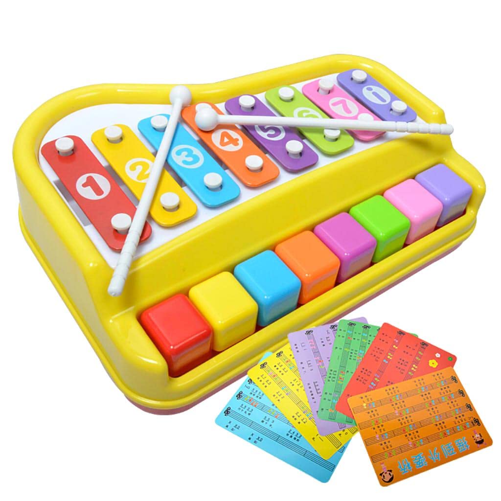 kowaku Xilófono 2 en 1, Juguete de Instrumento Musical Educativo para