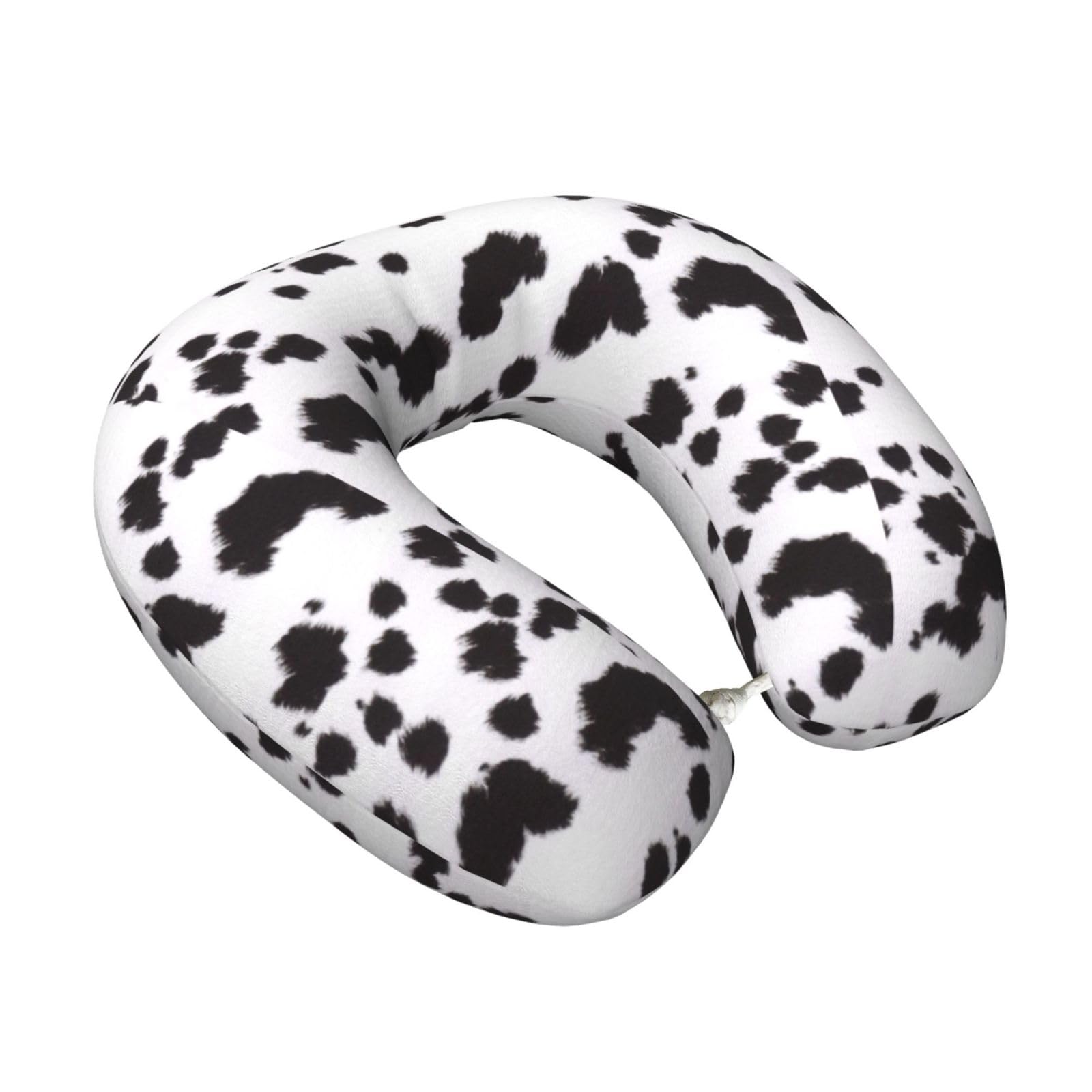 LKYMOH Dalmatian Print Pattern, Travel Neck Pillow U-Shaped Memory Neck Support Soft Comfortable With Washable Cover For Airplane Car Traveling and Office