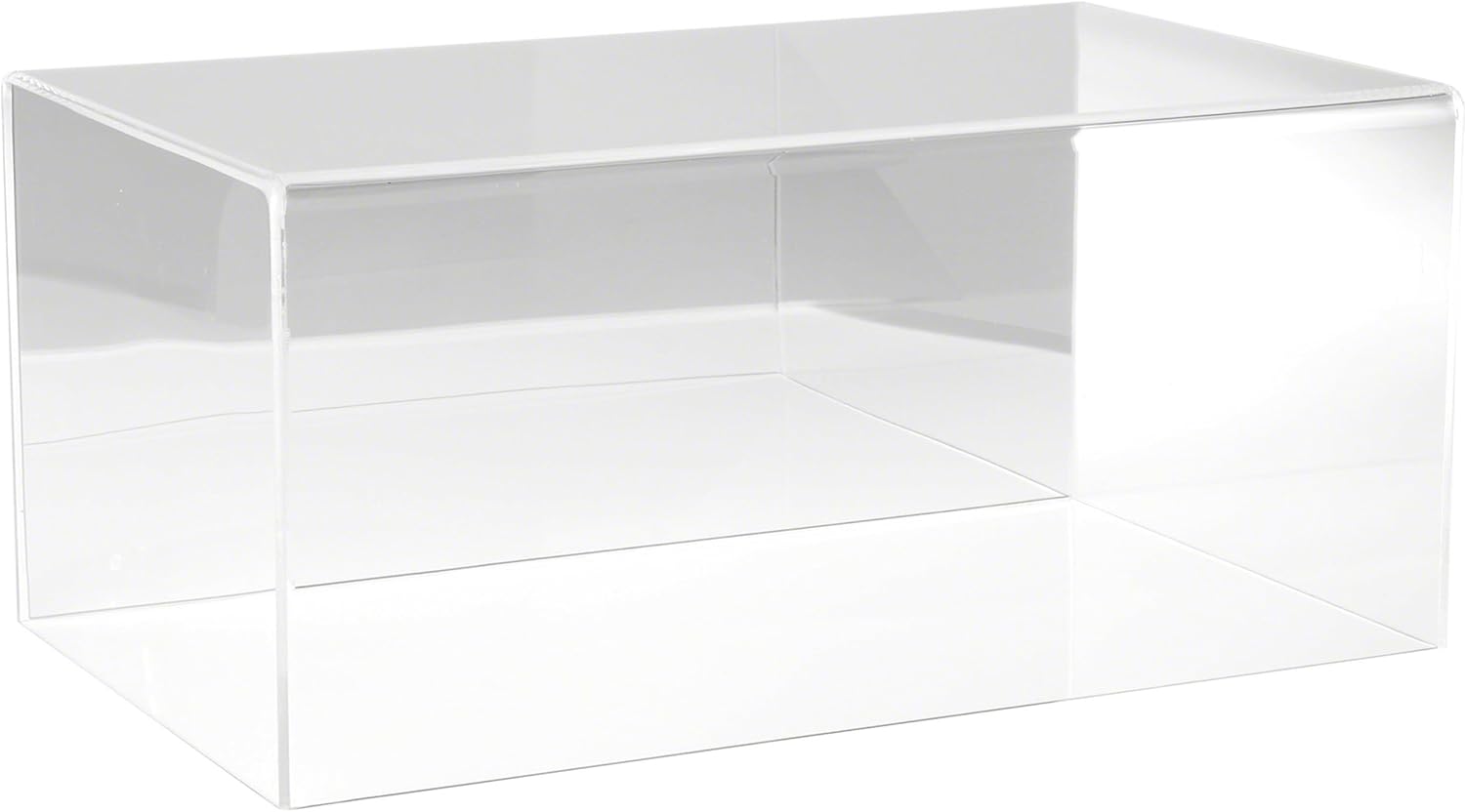 Plymor Clear Acrylic Display Case with No Base (Mirror Back), 20 W x 12 D x 9 H