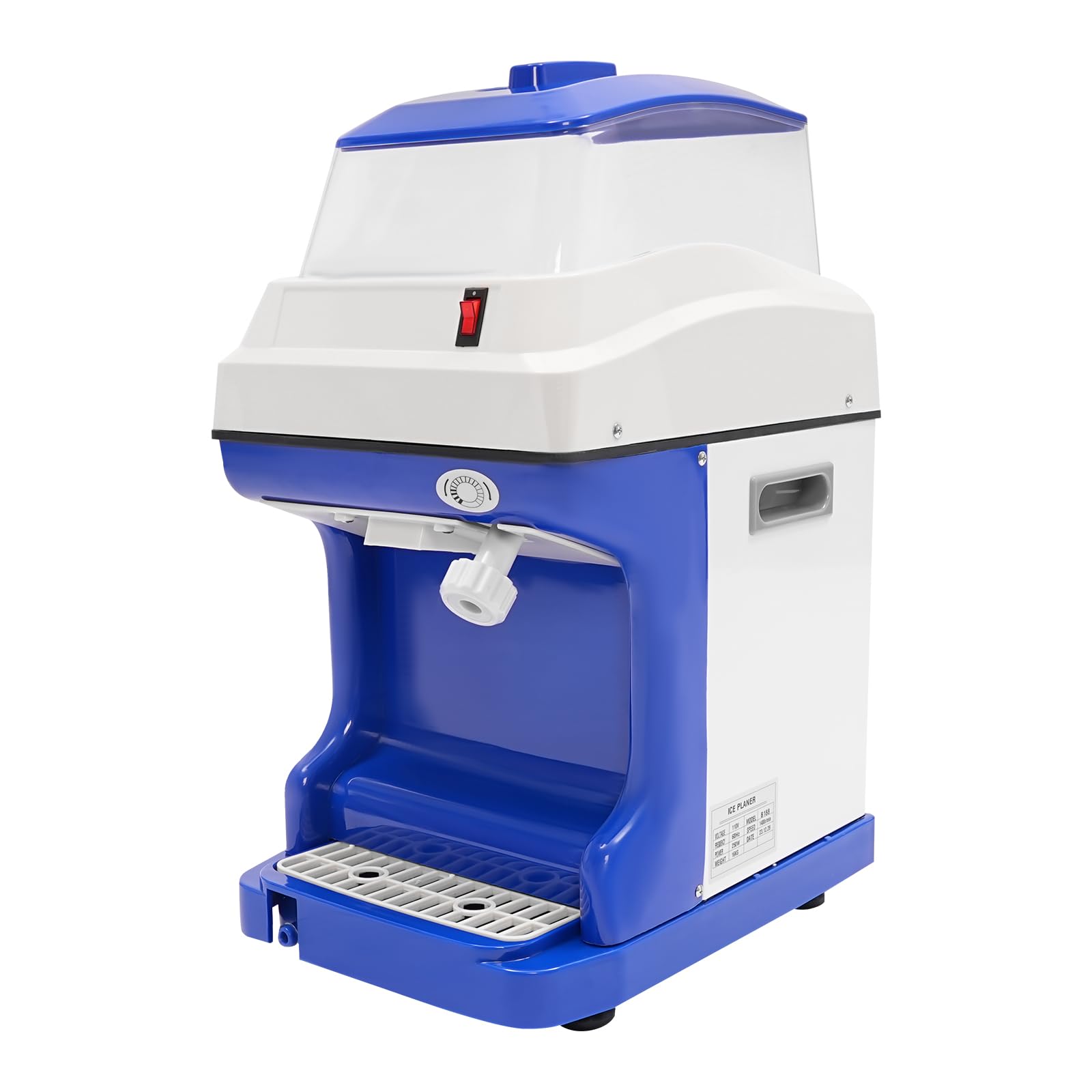 KOLHGNSE Commercial Ice Shaver Machine 5L Large Capacity Electric Ice Crusher Adjustable Thickness for Smoothies, Drinks, Desserts