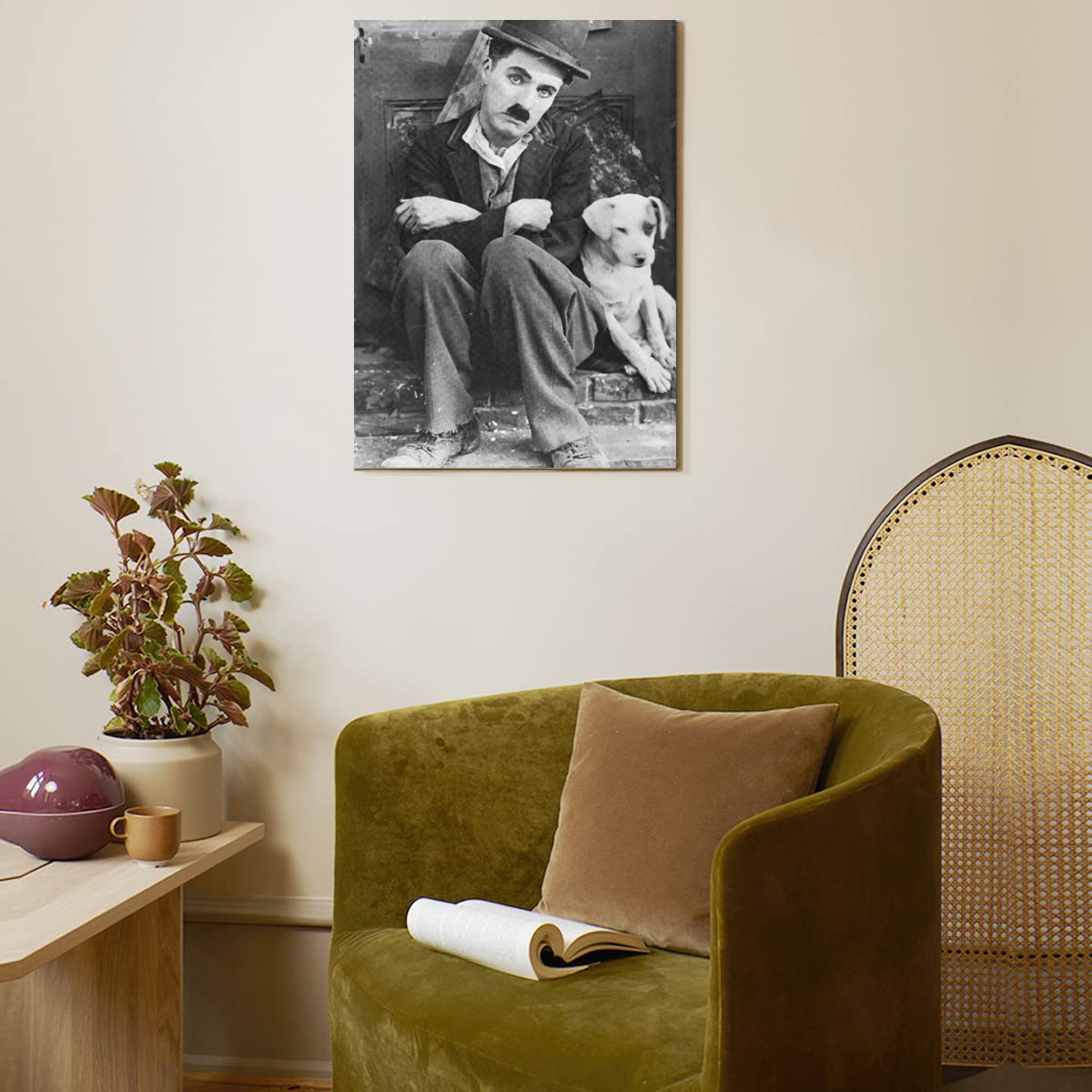Amazon.co.jp: アートパネル チャップリン Charlie Chaplin キャンバス