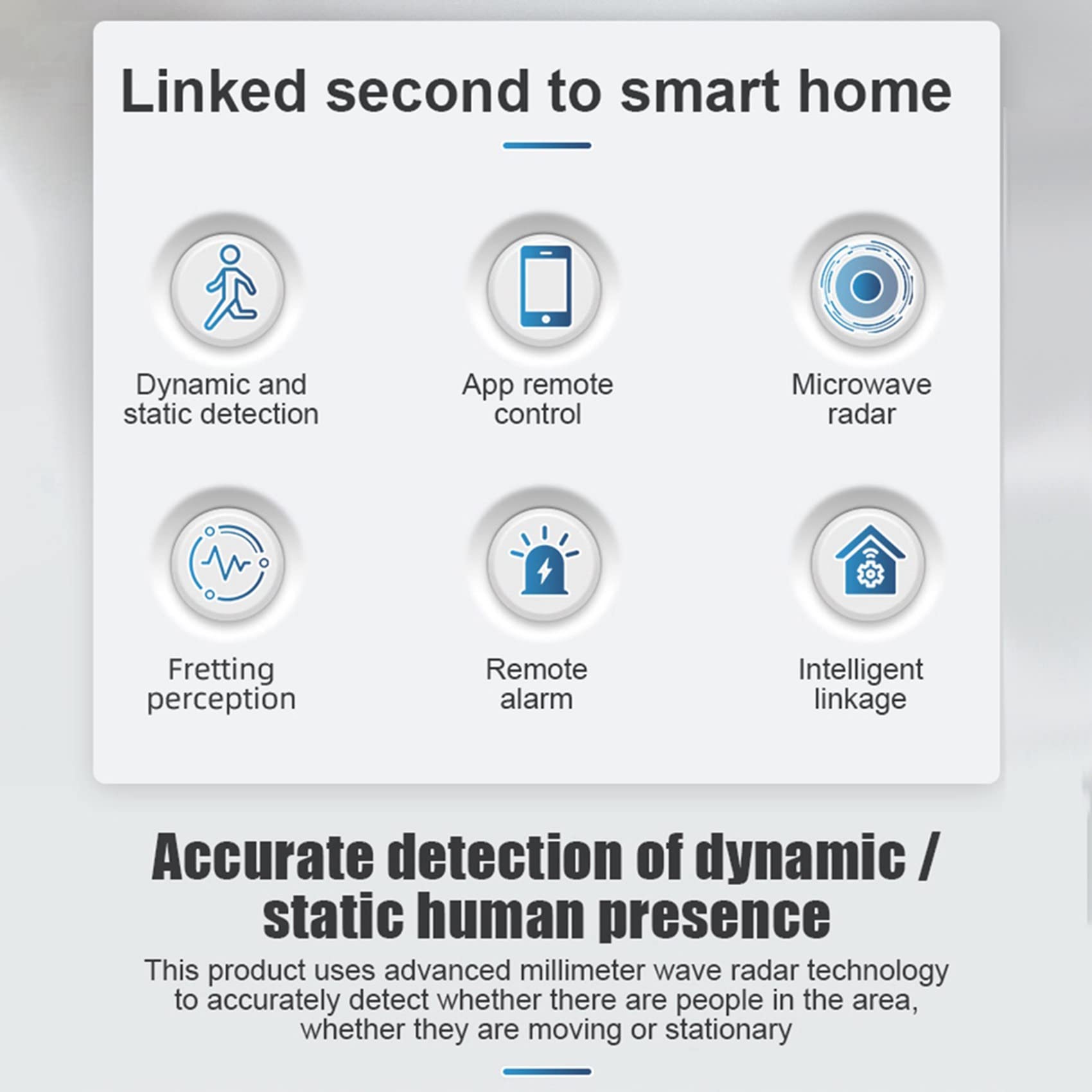 2X WiFi Sensor de presencia mmWave Radar de Alta Precisión Sensing Hogar Inteligente Cuerpo Humano Existe Sensor Soporte Tuya