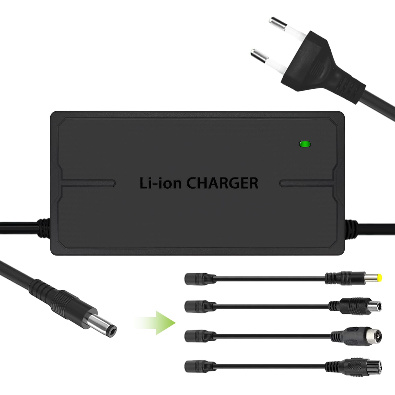 54.6V 3A Charger for E-Bike e Scooter Charger 13S 48V Lithium Charger Battery Hoverboard Charging Cable E Scooter Charging Cable