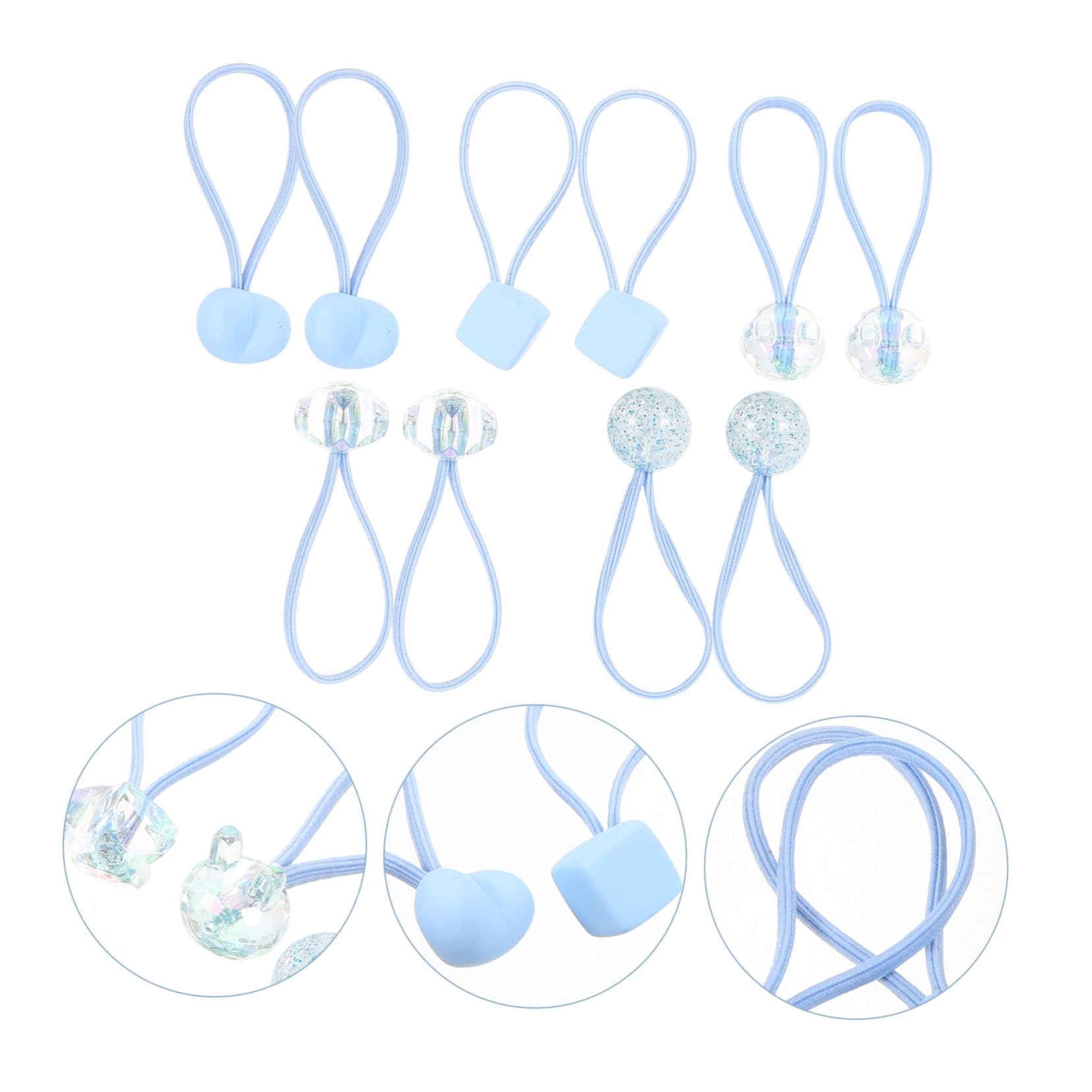 Didiseaon Juego De 5 Accesorios Para El Cabello De Moda Para Niñas: Elegantes Cuerdas Para El Cabello Bandas De Goma Decorativas Para El Cabello De Niñas 10 Unidades X 5