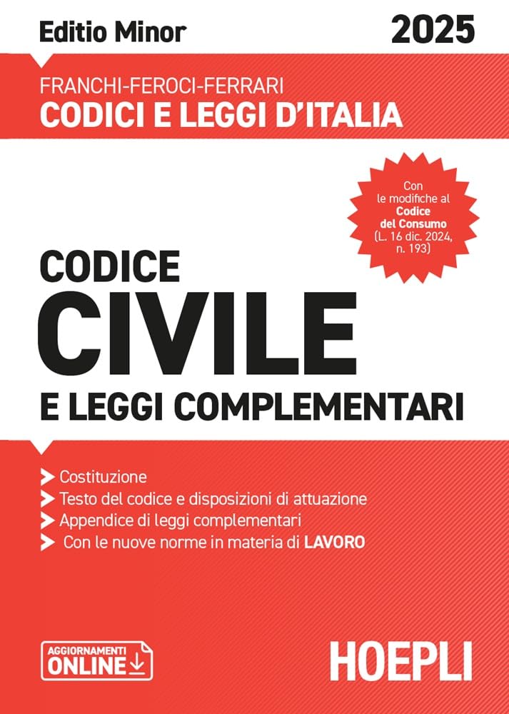 Codice Civile E Leggi Complementari. Editio Minor 2025 - 4