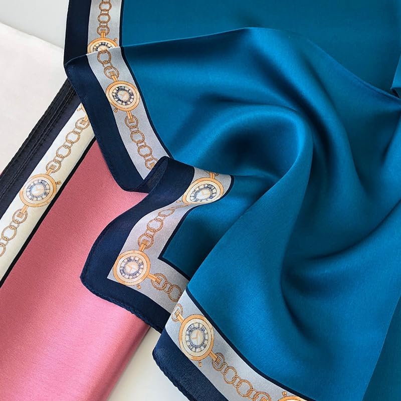 100% Mulberry Silk Neck Scarf 21''x21'' Small Square Hair Scarf for Women Men Lightweight Bandana Envelope Package - Image 7