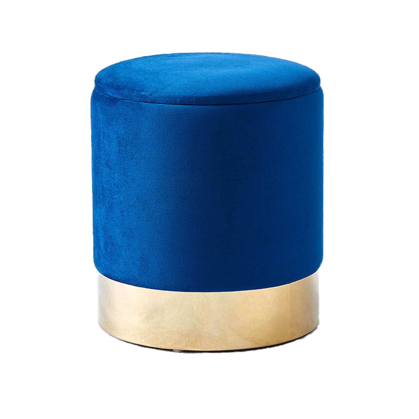 Pouf de rangement rond avec assise confortable repose-pieds
