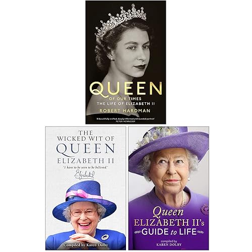 Lingtoolator of Elizabeth II, Wicked Wit of Queen Elizabeth II &amp; Queen Elizabeth II's Guide to Life 3 Books Collection Set