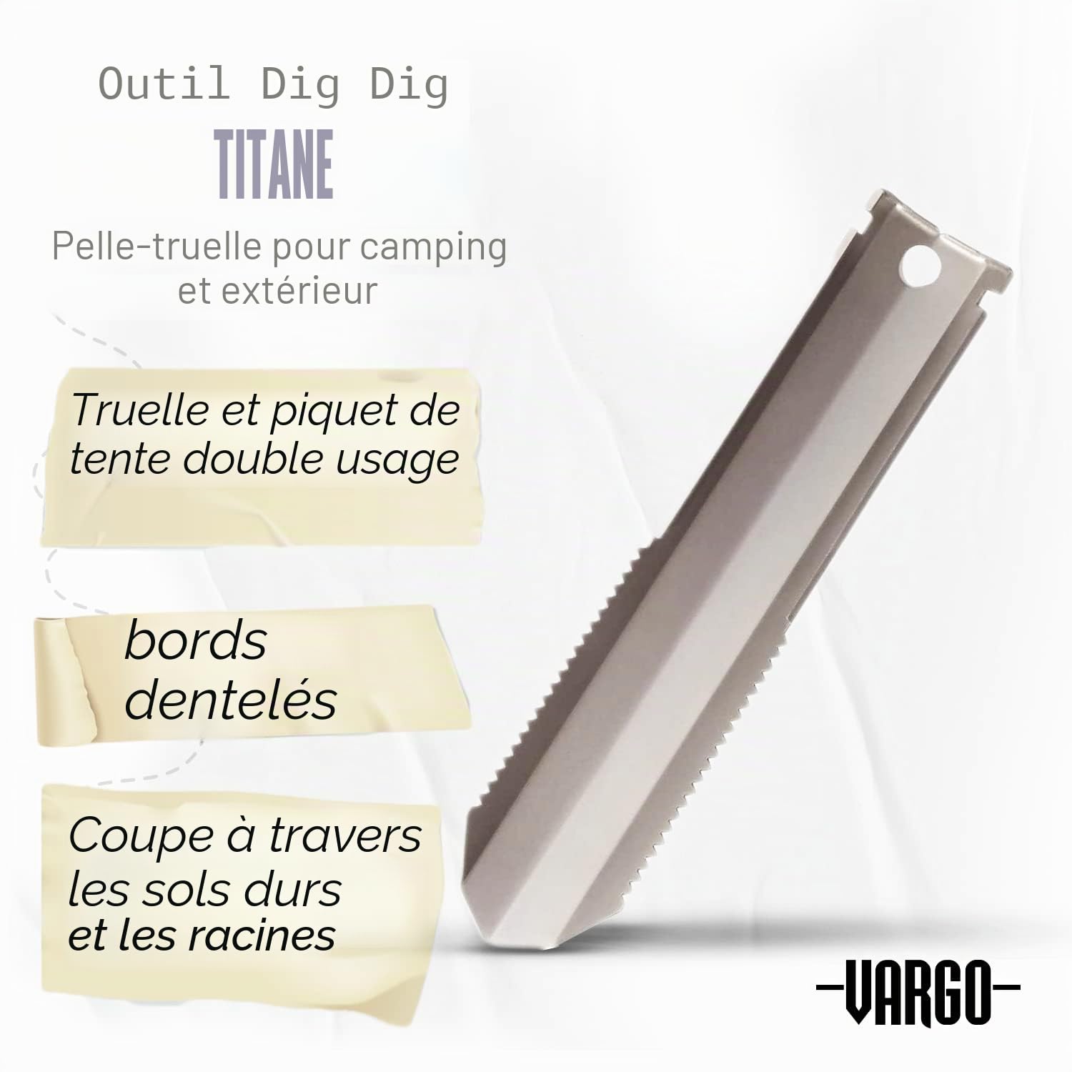 Vargo Titanium DIG DIG Outil