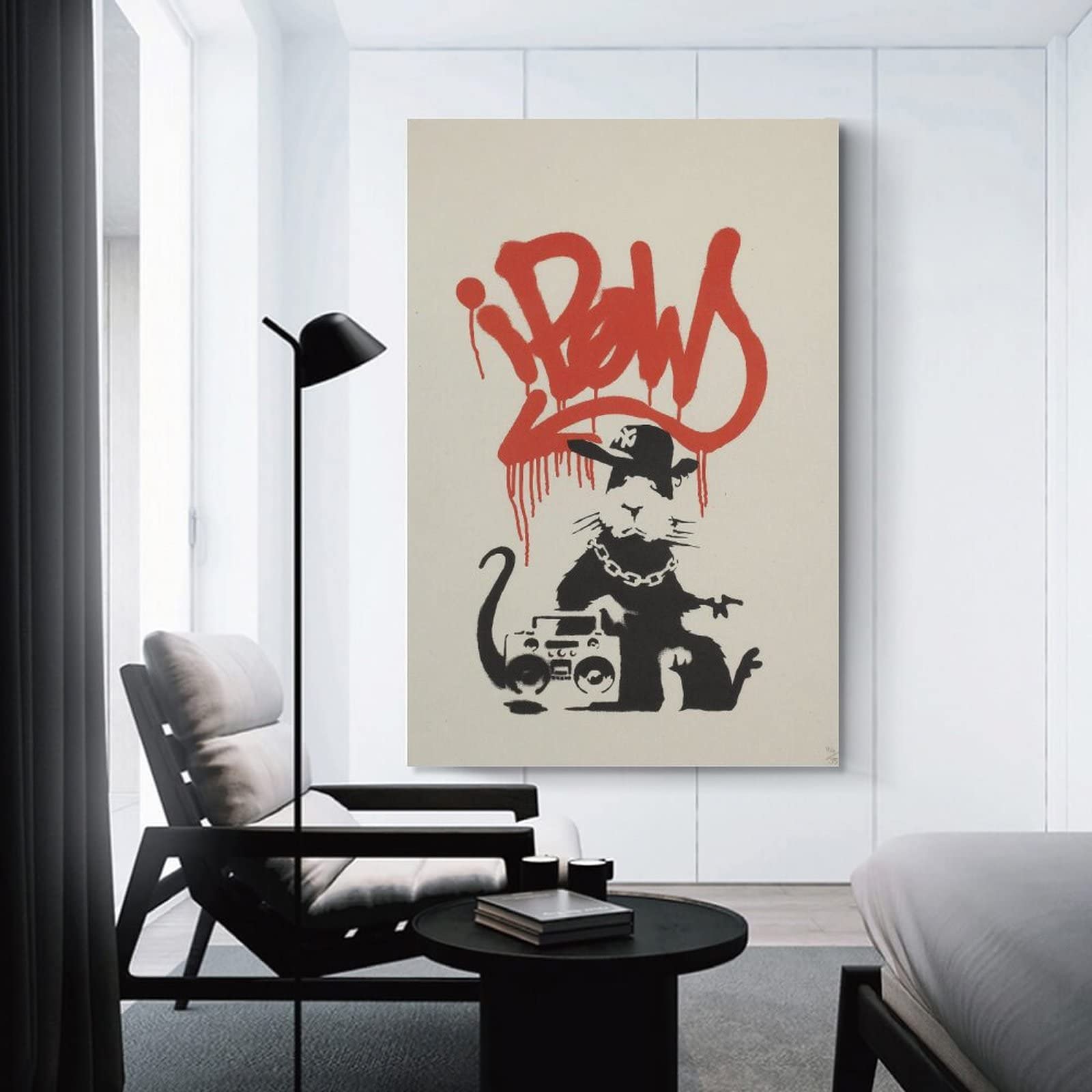 Amazon.co.jp: バンクシー ギャングスタラット レッドネス ポスター