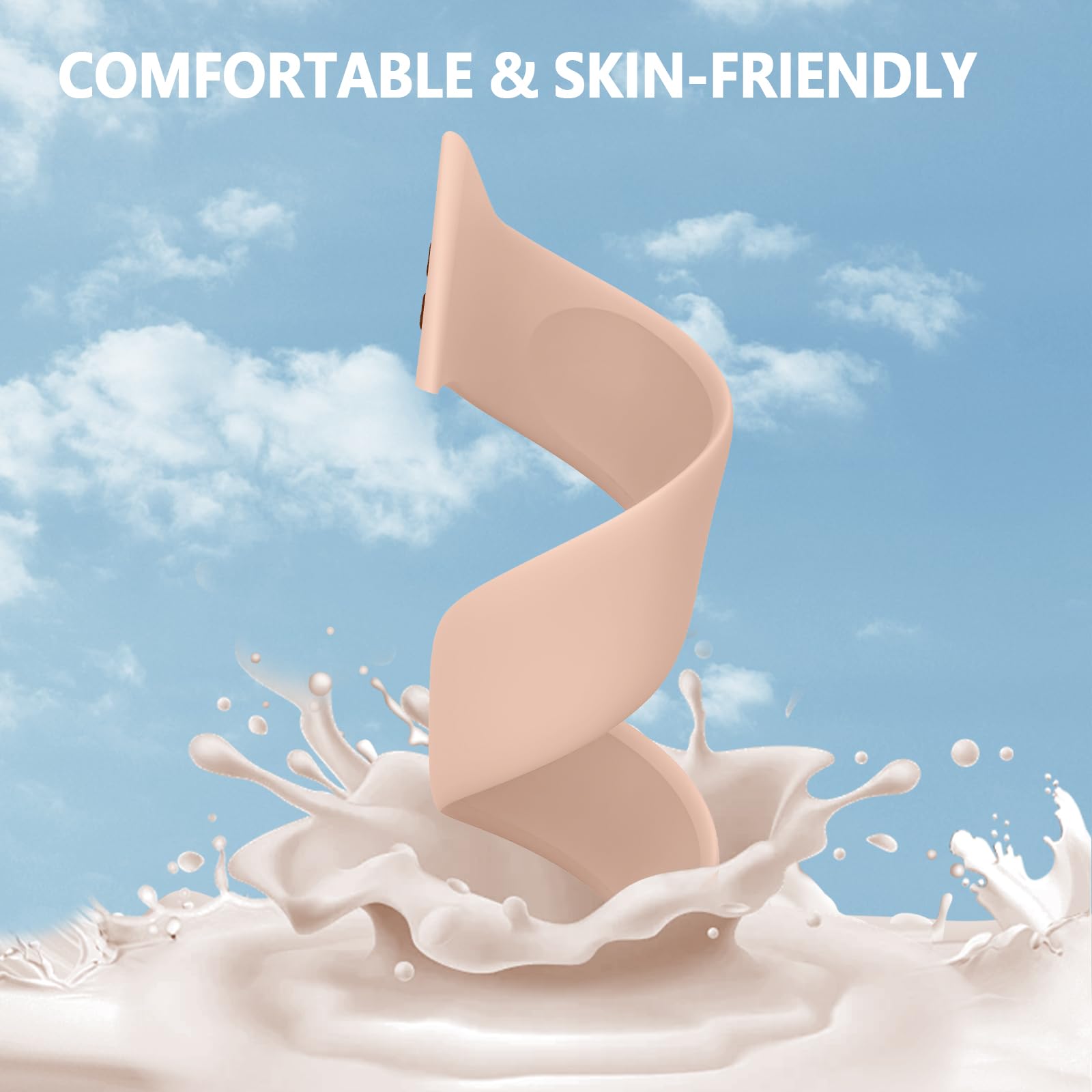 Pakuya 6 Pack Silicone Solo Loop Bands Compatible with Watch Band 40mm 38mm 41mm 44mm 45mm 42mm 49mm, Soft Stretchy Strap Sport Replacement Wristband for iWatch Series 9 8 7 6 SE 5 Ultra 4 3 2 1