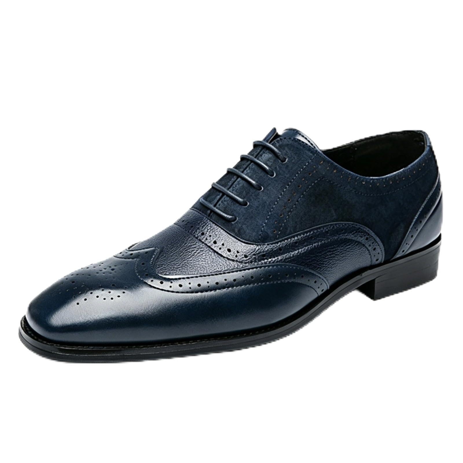Scarpe Eleganti Uomo Brogue Classiche Scarpe Oxford Stringate con Punta A Punta in Stile retrò per Lavoro E Ufficio