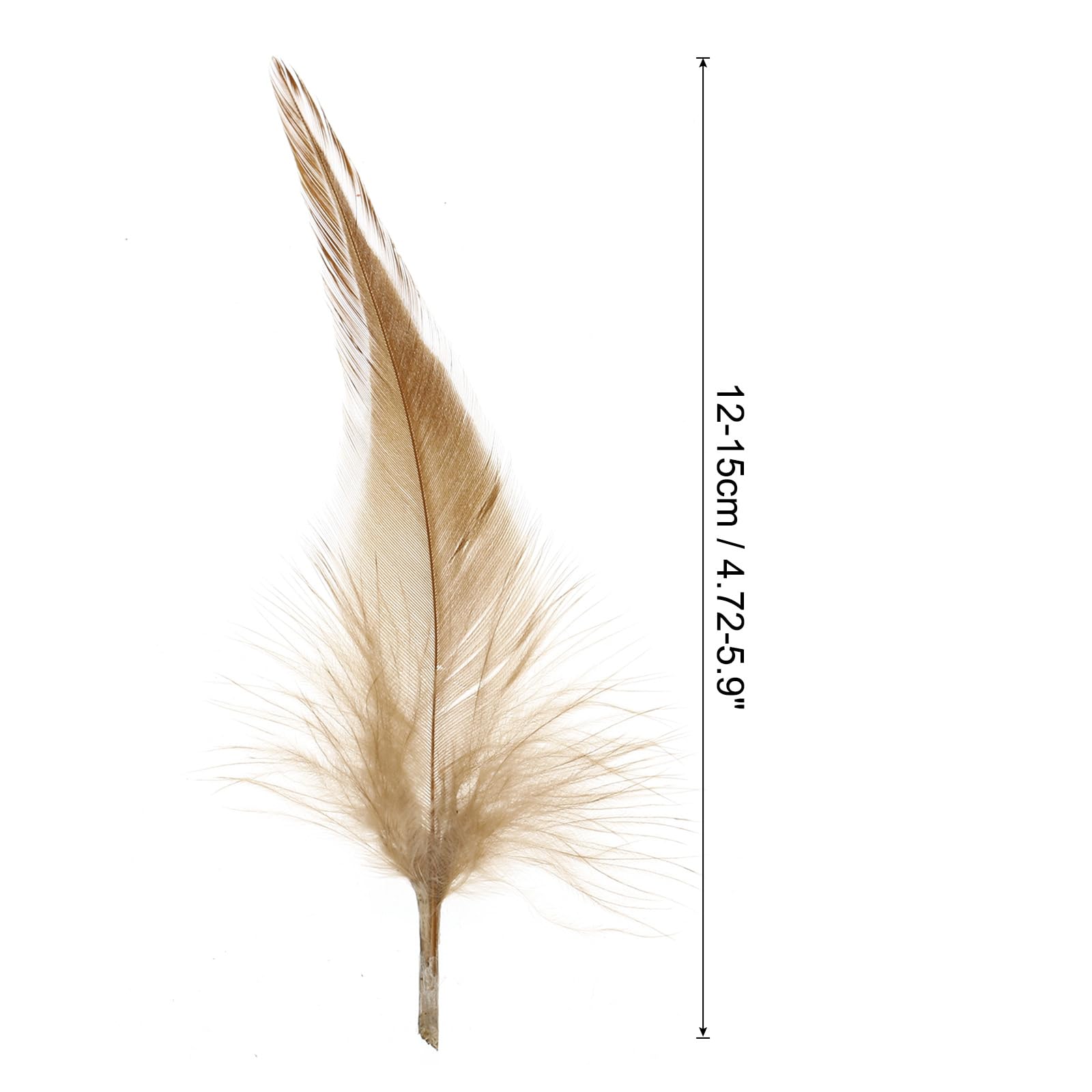 PATIKIL 5-6 Pulgadas Plumas Gallo, 100 Paquete Granel Plumas Naturales para Artesanías Carnaval Trabajo Hecho a Mano Ropa Disfraces Boda Fiesta Estilo 2, Claro Marrón