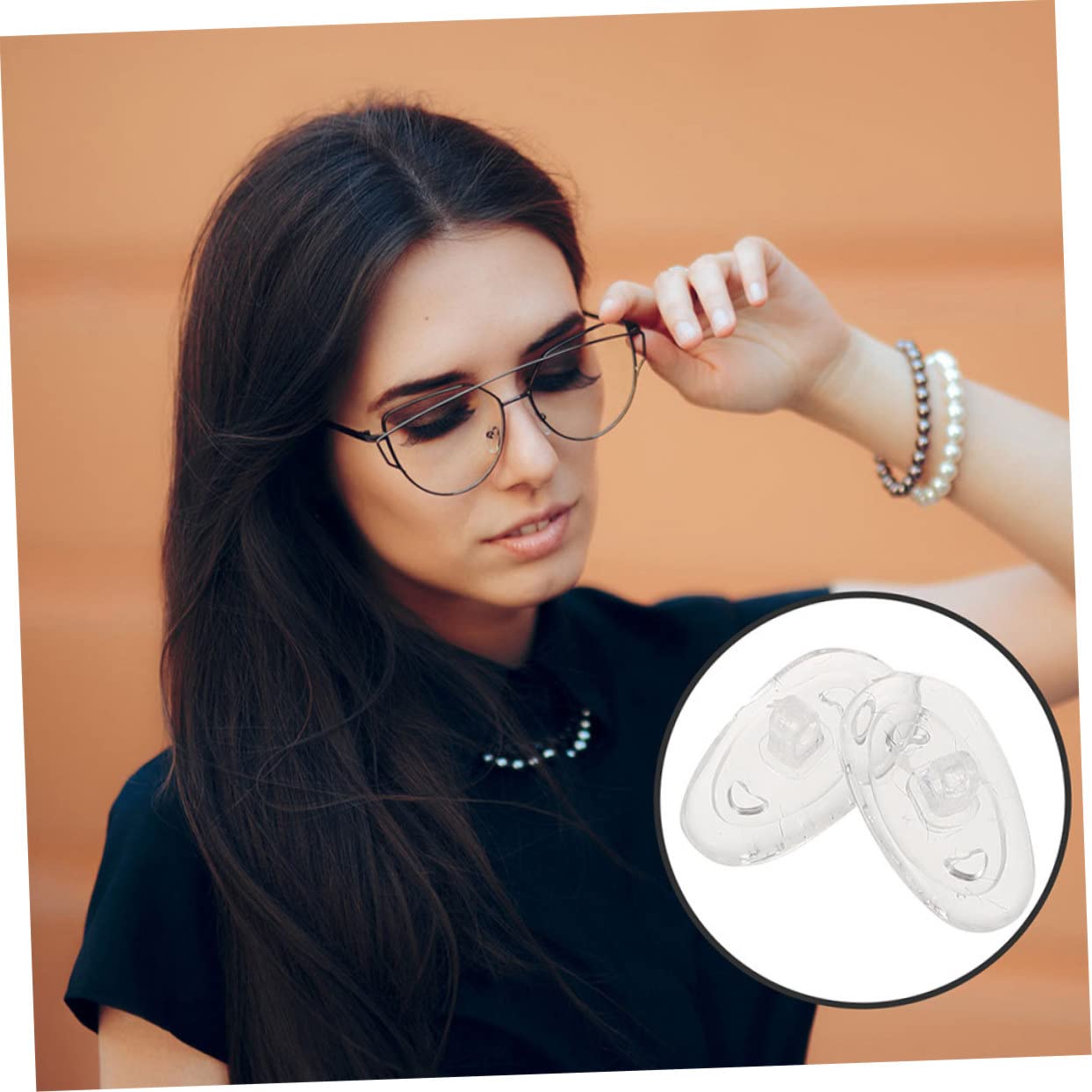 5 Juegos De Almohadillas Nasales Ergonómicas De Silicona Para Gafas Comodidad Duradera 100 Pares X 5