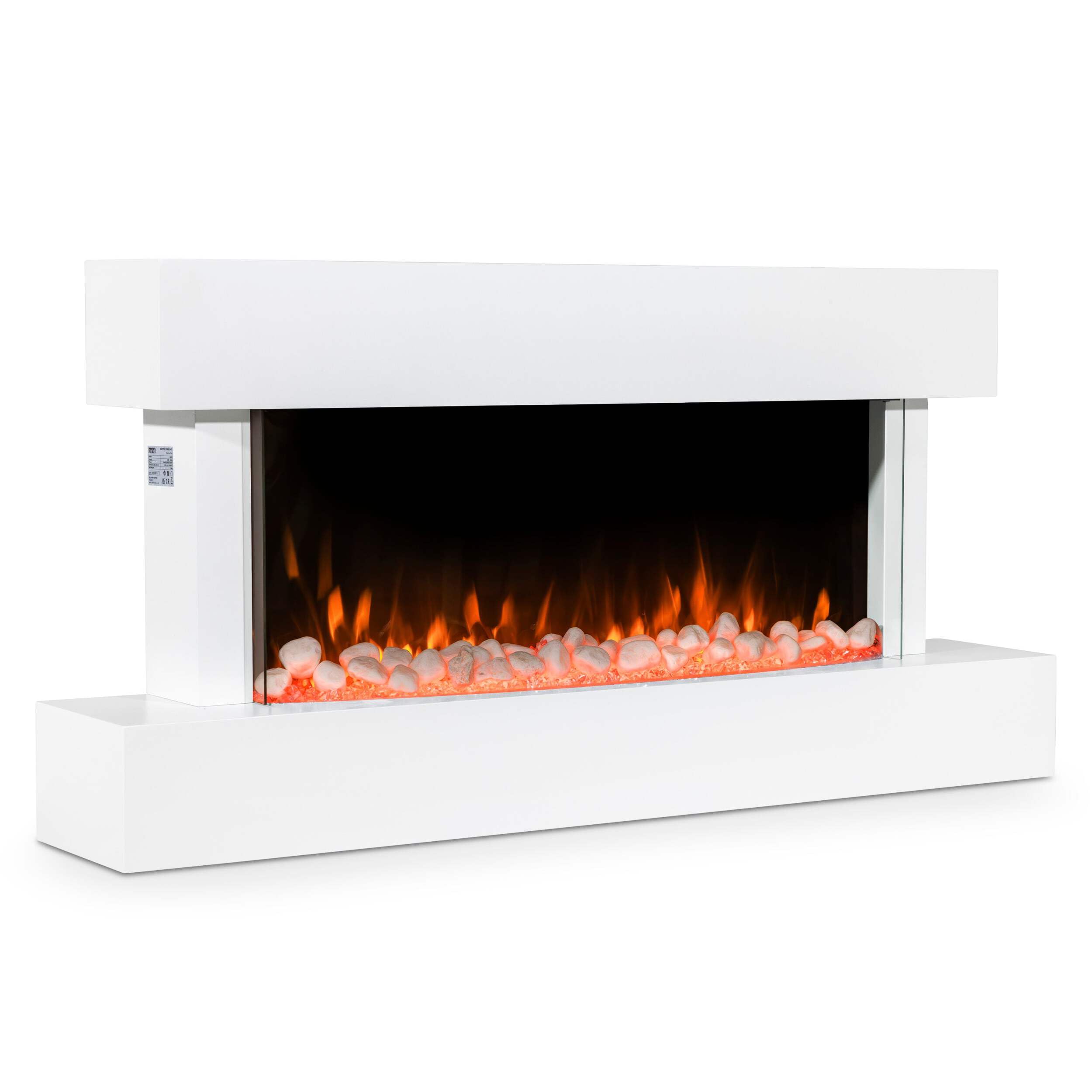 Baridi 46" Wall Mounting Electric Fireplace With Led Flame Effects1000W/2000WDh113 from B&Q