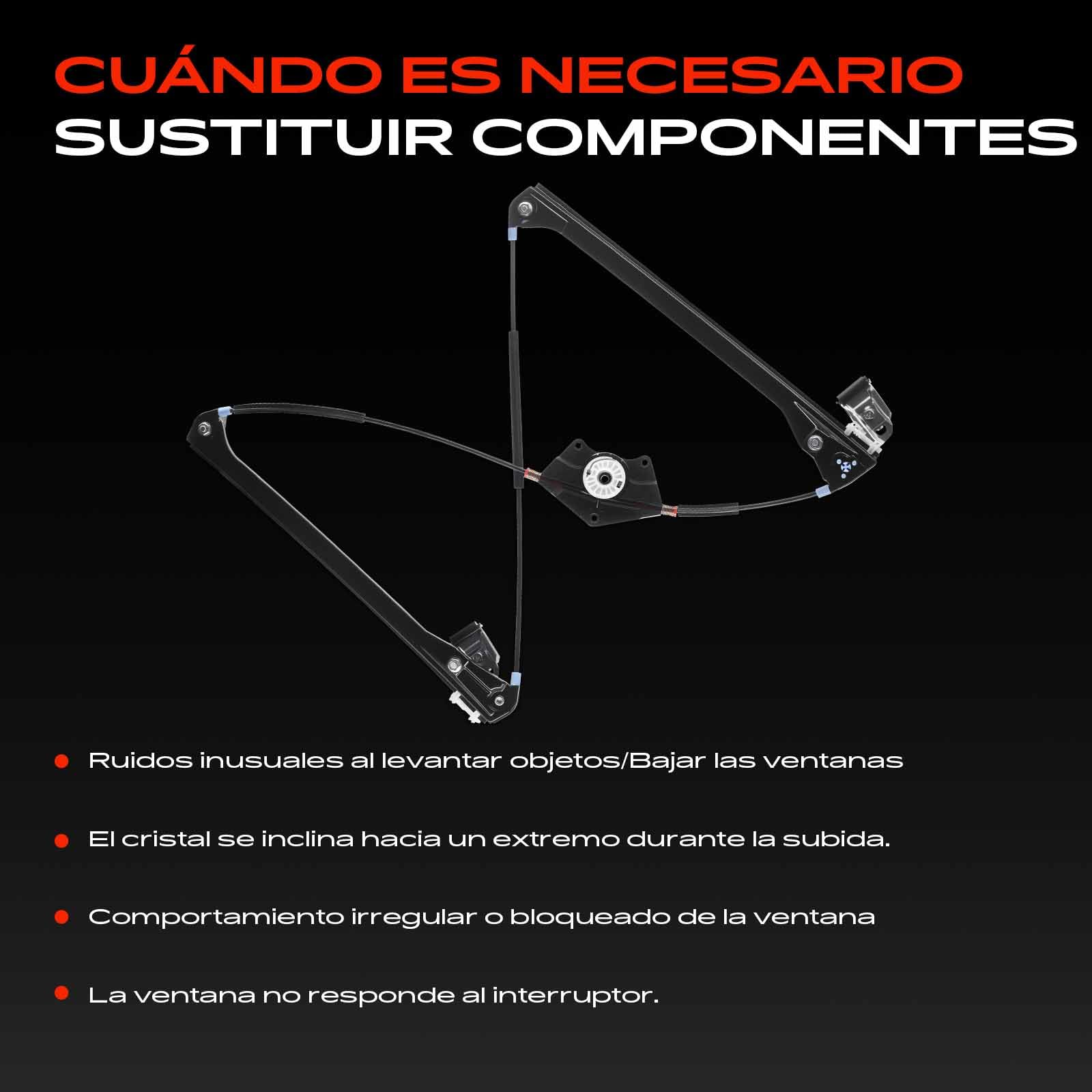 Frankberg Elevalunas Mecanismo elevalunas Eléctrico sin Motor Delantero izquierdo Sin placa 4/5-Puerta Compatible con Superb 3U4 Passa.t 3B2 3B3 3B5 3B6 Replace# 3B1837461