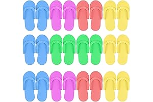 12-Pair Disposable Flip Flop Pack for Hygiene and Convenience