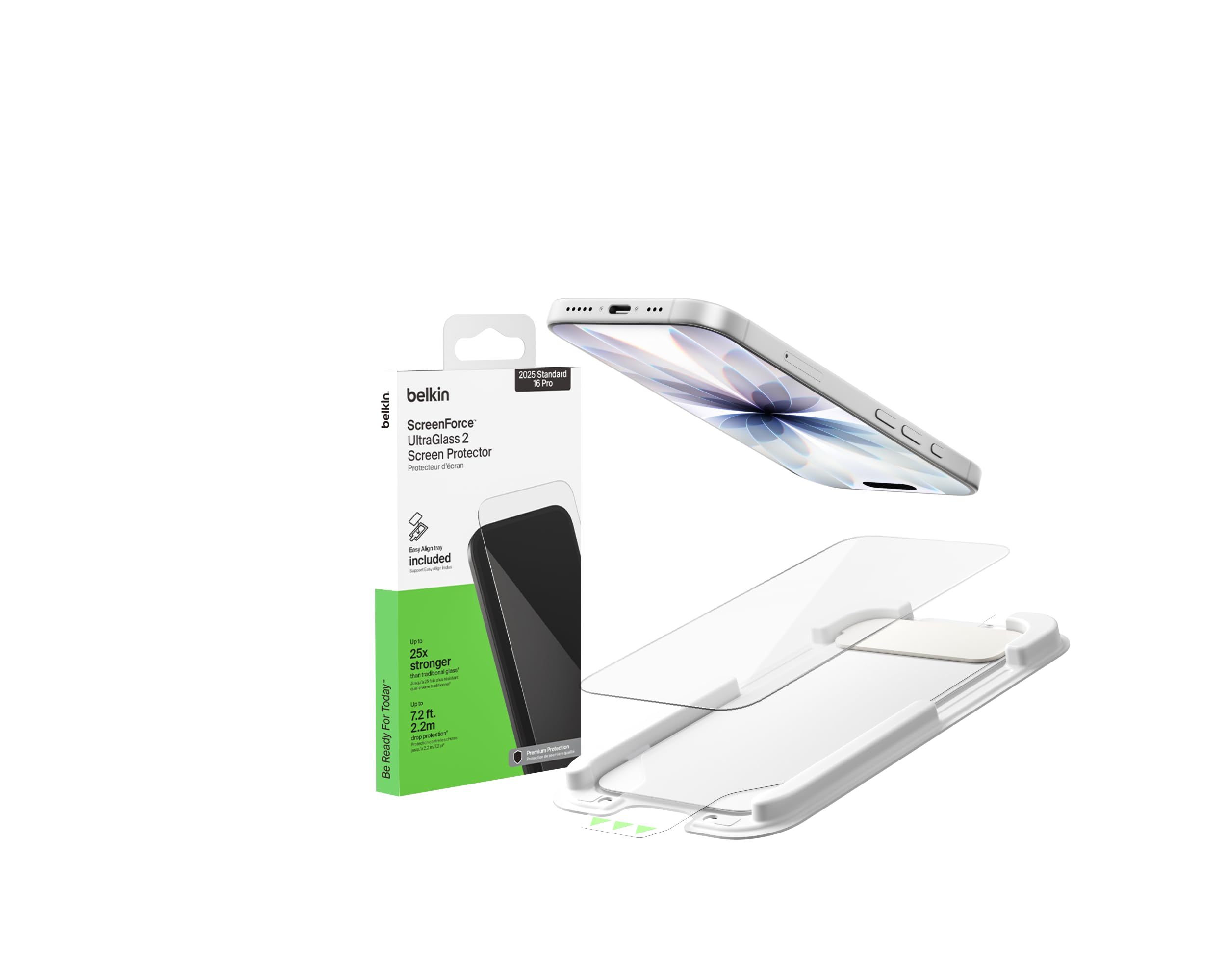 Amazon.co.jp: Belkin iPhone 16 Pro用 UltraGlass 2保護ガラス