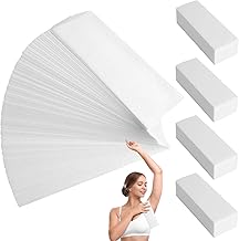 400PCS Wax Strips, Large Non Woven Face Wax Strips, Tear-Resistant Hair Removal Strip, Waxing Strip for Body, Legs, Arms, Face, Armpits, Chest, Gentle and Non-irritating, 19.5 x 6.5cm