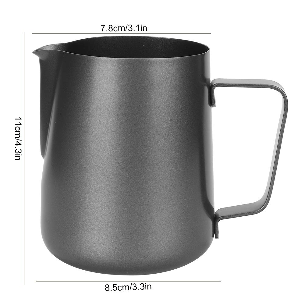 20oz Milk Frothing Pitcher, Milk Frother Cup Stainless Steel Milk Steamer Cup for Coffee Pitcher Latte Frothing Jug Container