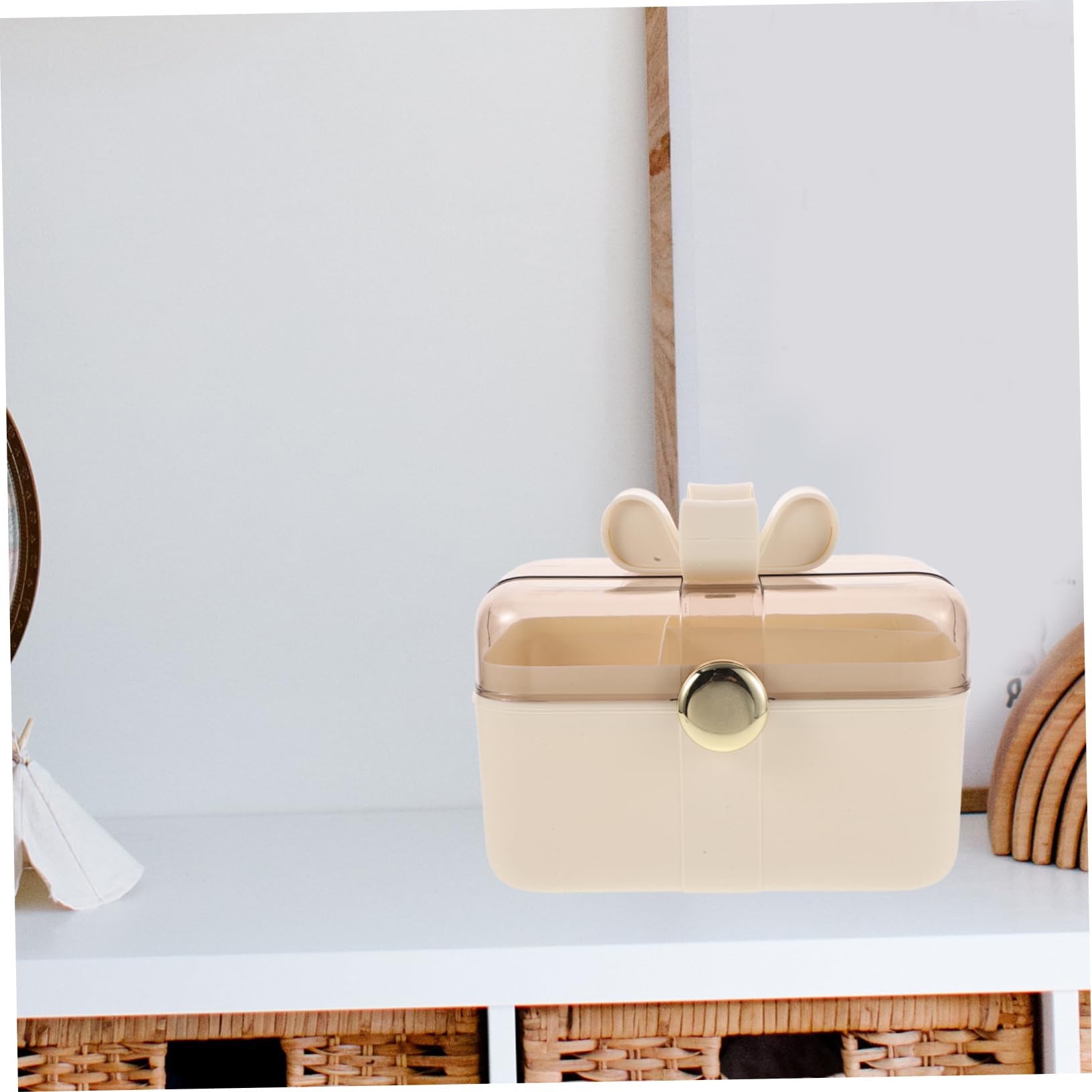 COLLBATH Aufbewahrungsbox Für Haargummis Und Haarschmuck Doppellagig Mit Deckel Schmuck-organizer Aus Kunststoff Vielseitige Kasten Für Haar-accessoires