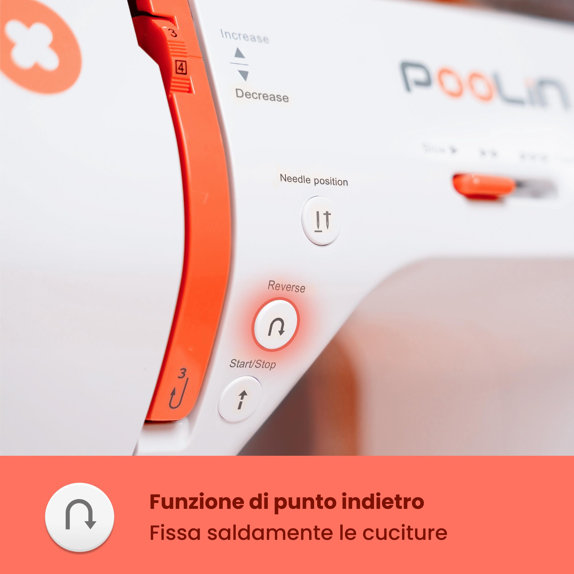 Poolin EOC02 Macchina da cucire computerizzata completa, schermo LCD, tavolo ampio, asole automatiche a 1 passo, infila ago automatico, 7 piedi pressori, portatile e ideale per principianti e