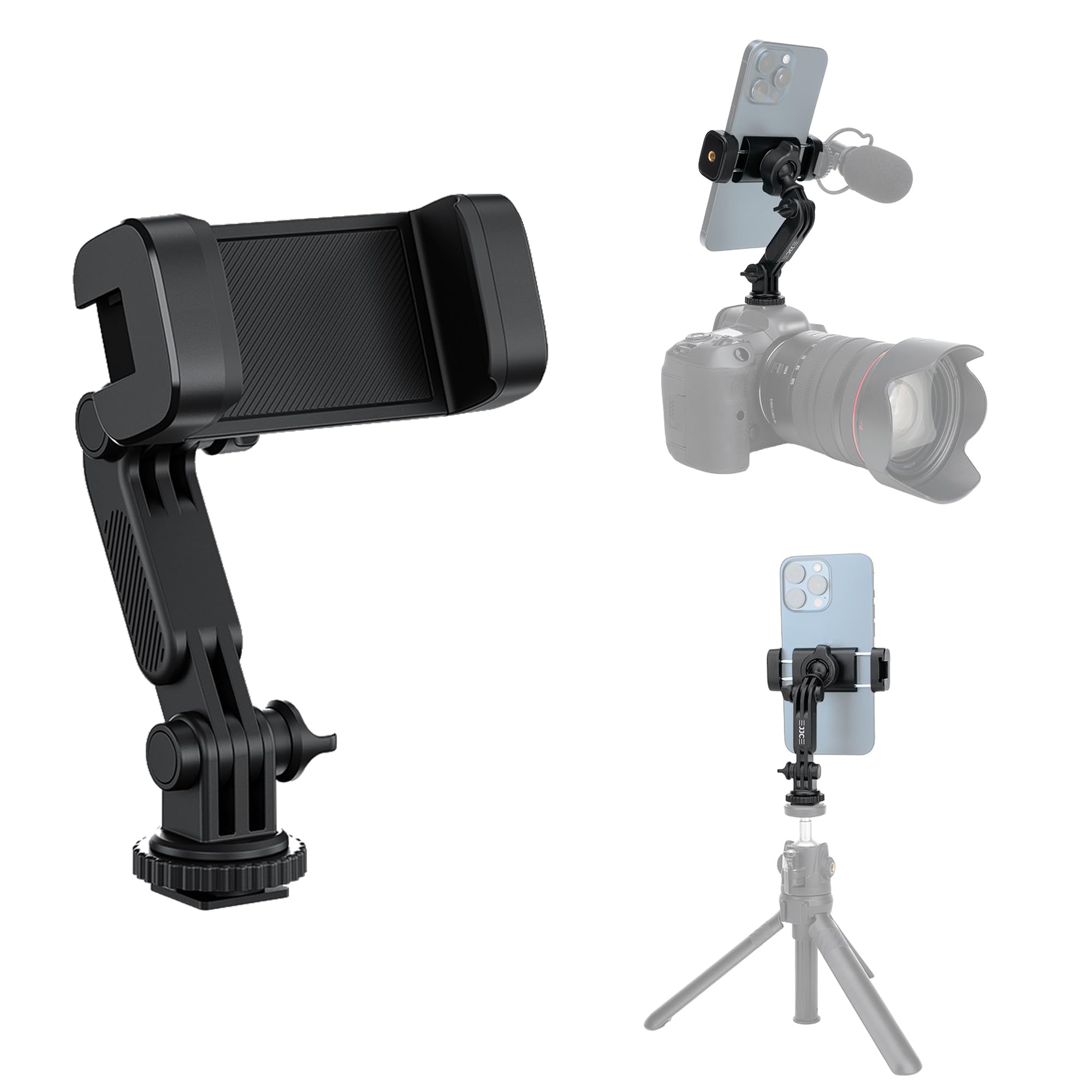 JJC Camera Phone Holder Phone Tripod Mount Adapter for iPhone Smartphone