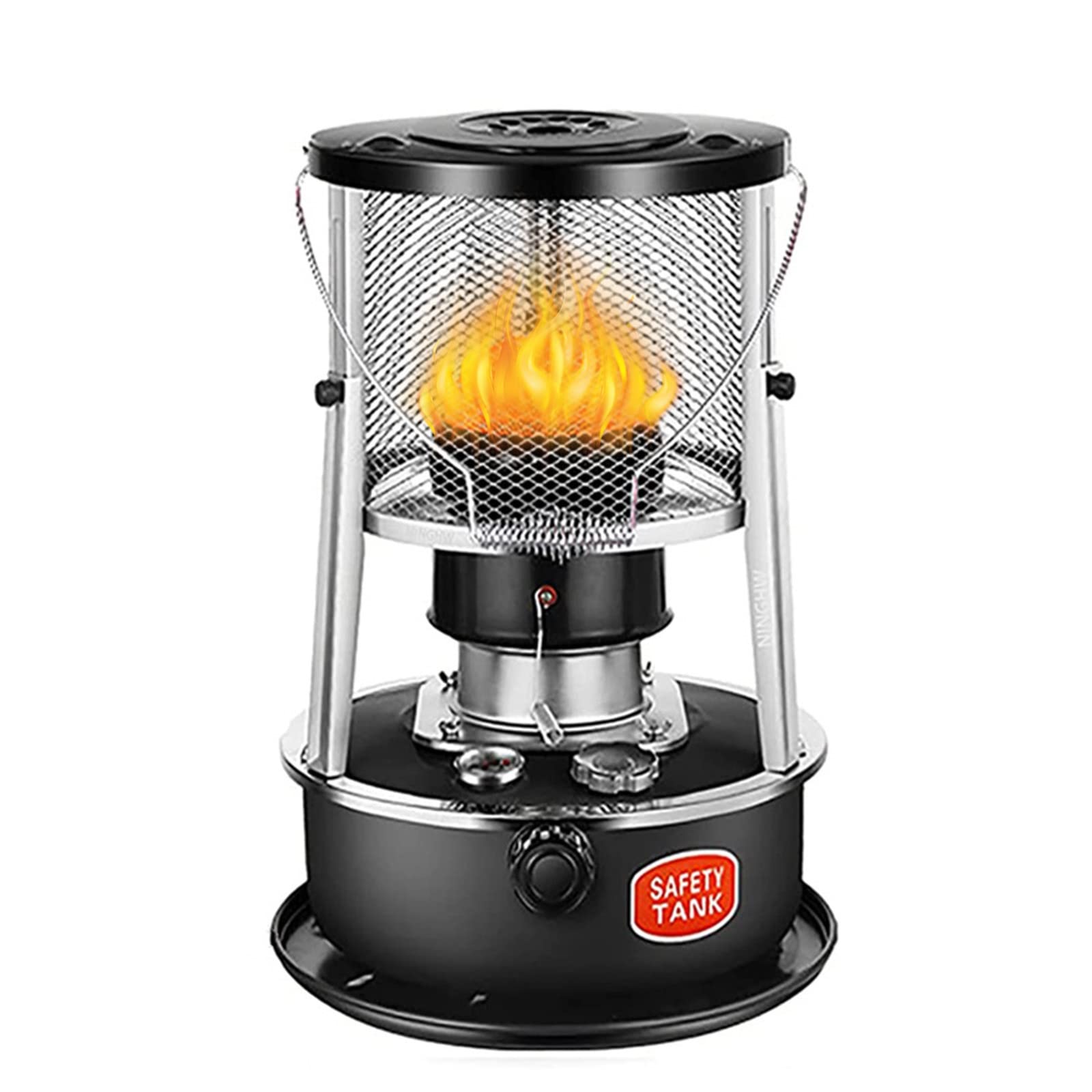 Generisch 4,5-Liter-Tragbarer Petroleumkocher für den Außenbereich, Nicht elektrisch, langlebig, Konvektions-Petroleum-Dochtbrenner für Pergola, Büro, Camping, 360°-Rundumheizung (A 1)