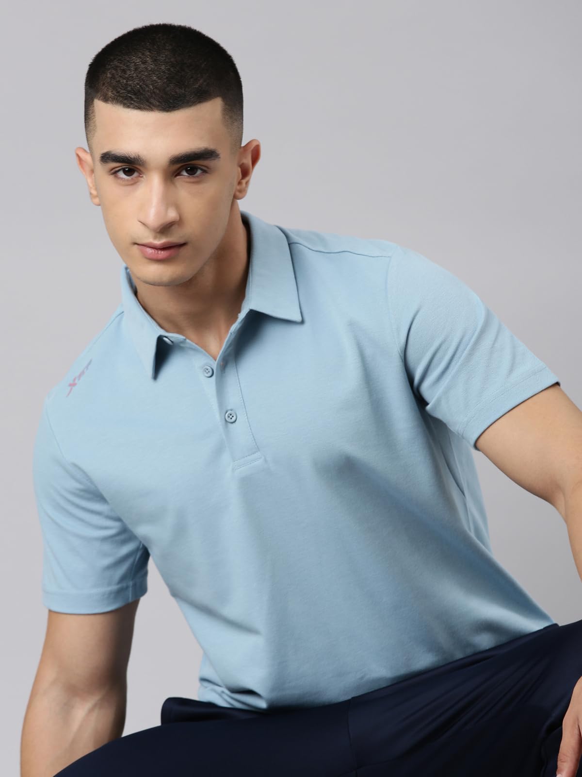 XTEP Men Unbundled Forging Blue Training Polo-Shirt T-Shirt-M 1