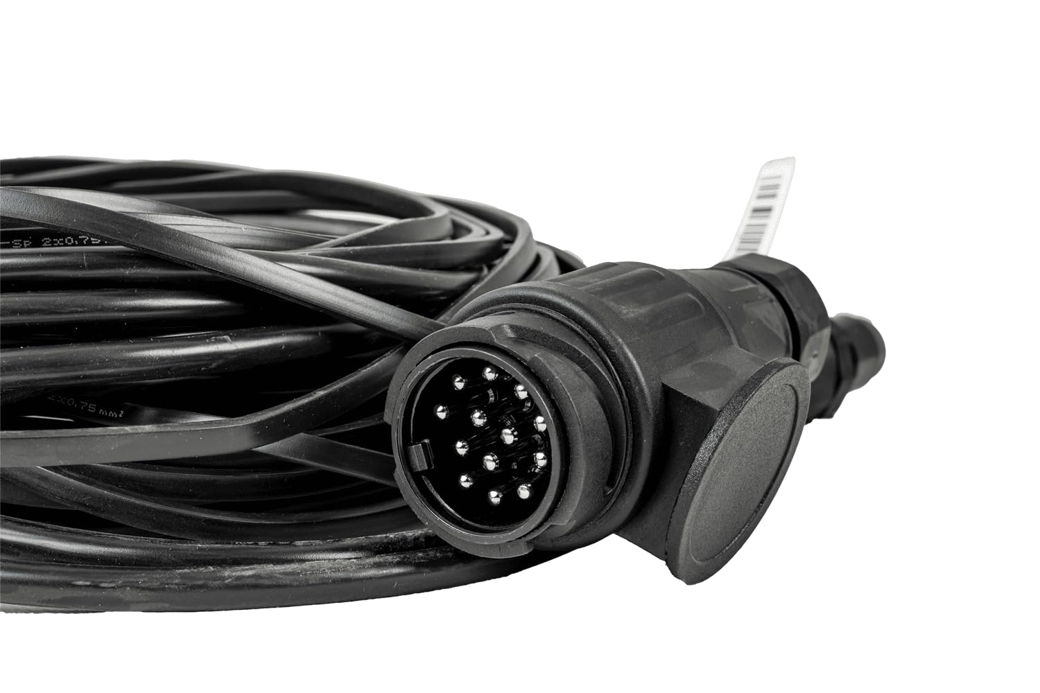 MANTES Faisceau électrique 8m prise 13 broches avec deux baïonnettes 8 broches et dérivation pour feux de gabarit 12V installation câblage éclairage pour remorque utilitaire