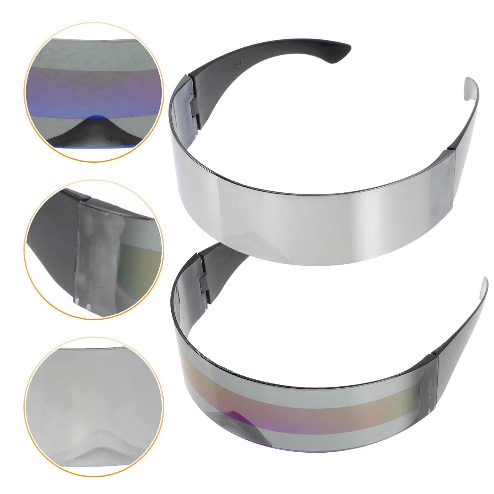 GALPADA 10piezas Gafas Translucidas Divertidas Para Fiestas Accesorios De Fiesta Cibernética Lentes Estilo Futurista Para Festivales y Eventos Sociales