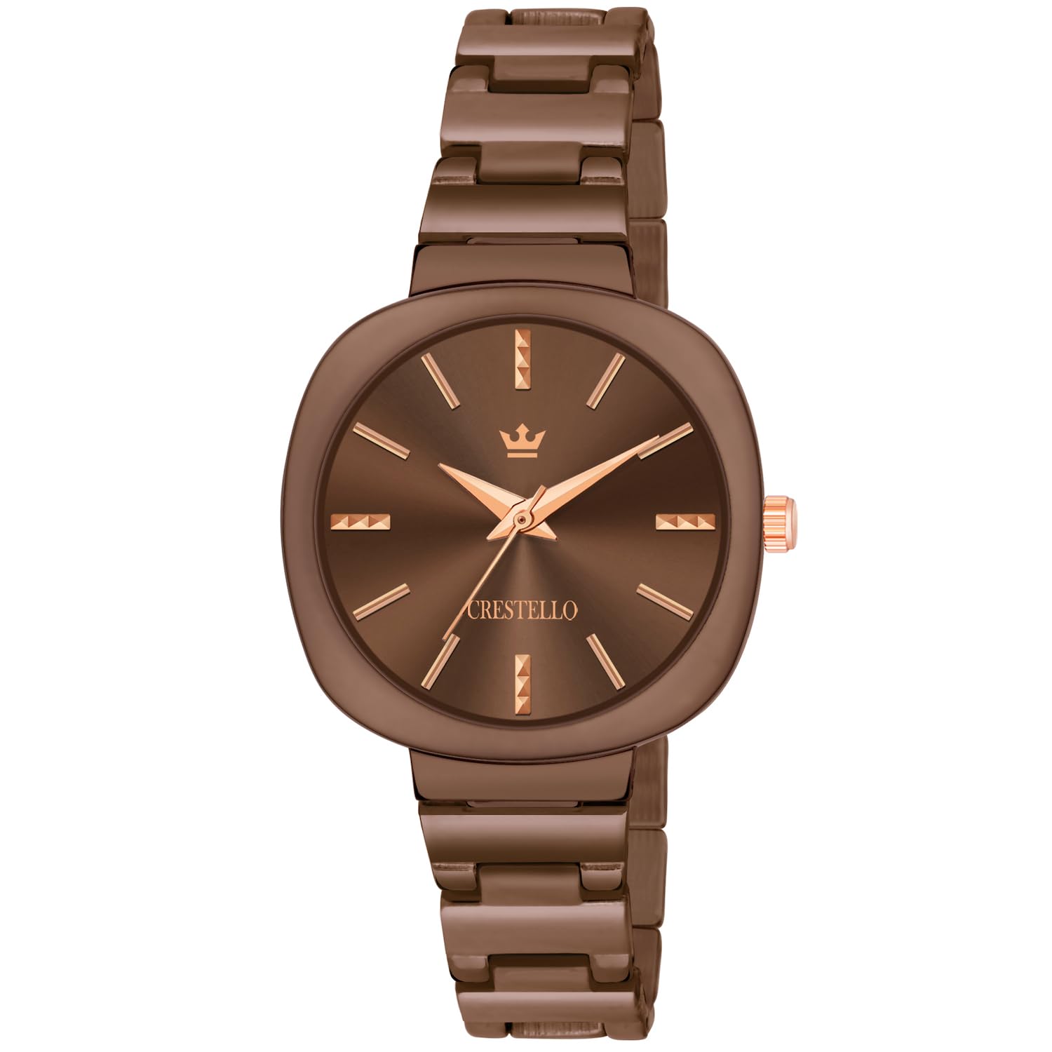 CRESTELLO IP Brown Plated Bracelet Analog Wrist Watch for Women (Brown Dial) | CR-JWL168-BRW (B0DDQFR91Z) Amazon Price History, Amazon Price Tracker