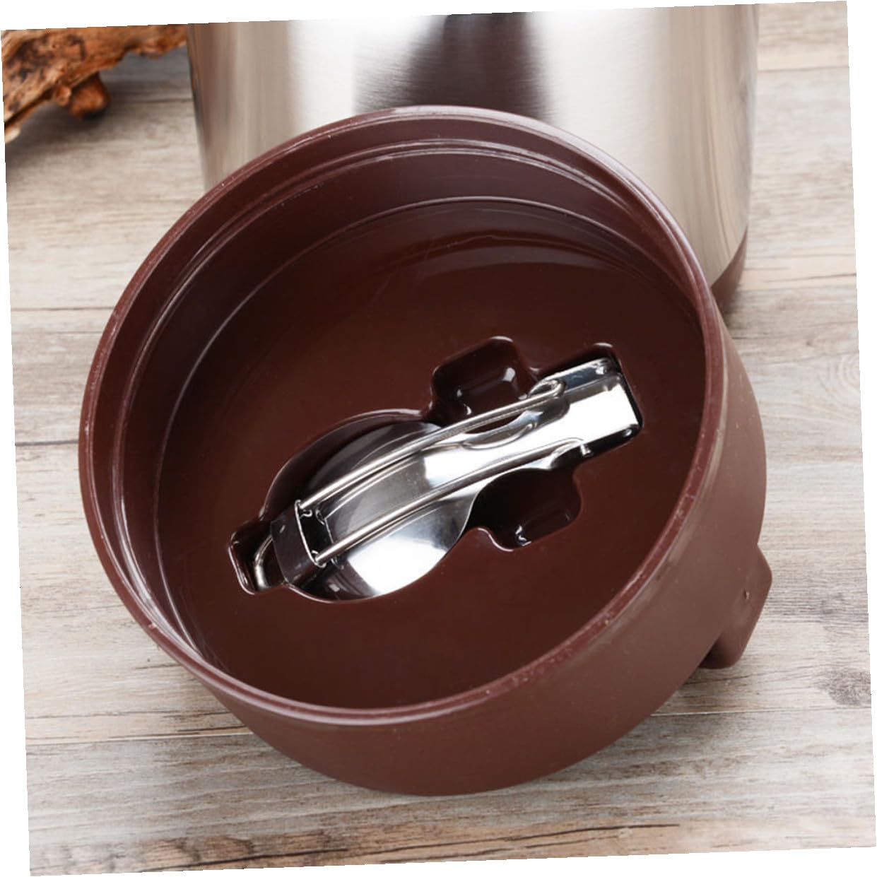 INOOMP Fiambrera de Acero Inoxidable de 1, 8 L, Doble Capa, Café