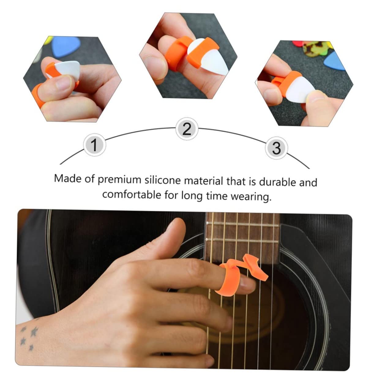 VICASKY 8stücke Guitar Picks Organizer Rutschfester Gitarren-pick- Für Effektives Fingertraining Und Einfache Aufbewahrung Gitarre Akustikgitarre Und Ukulele